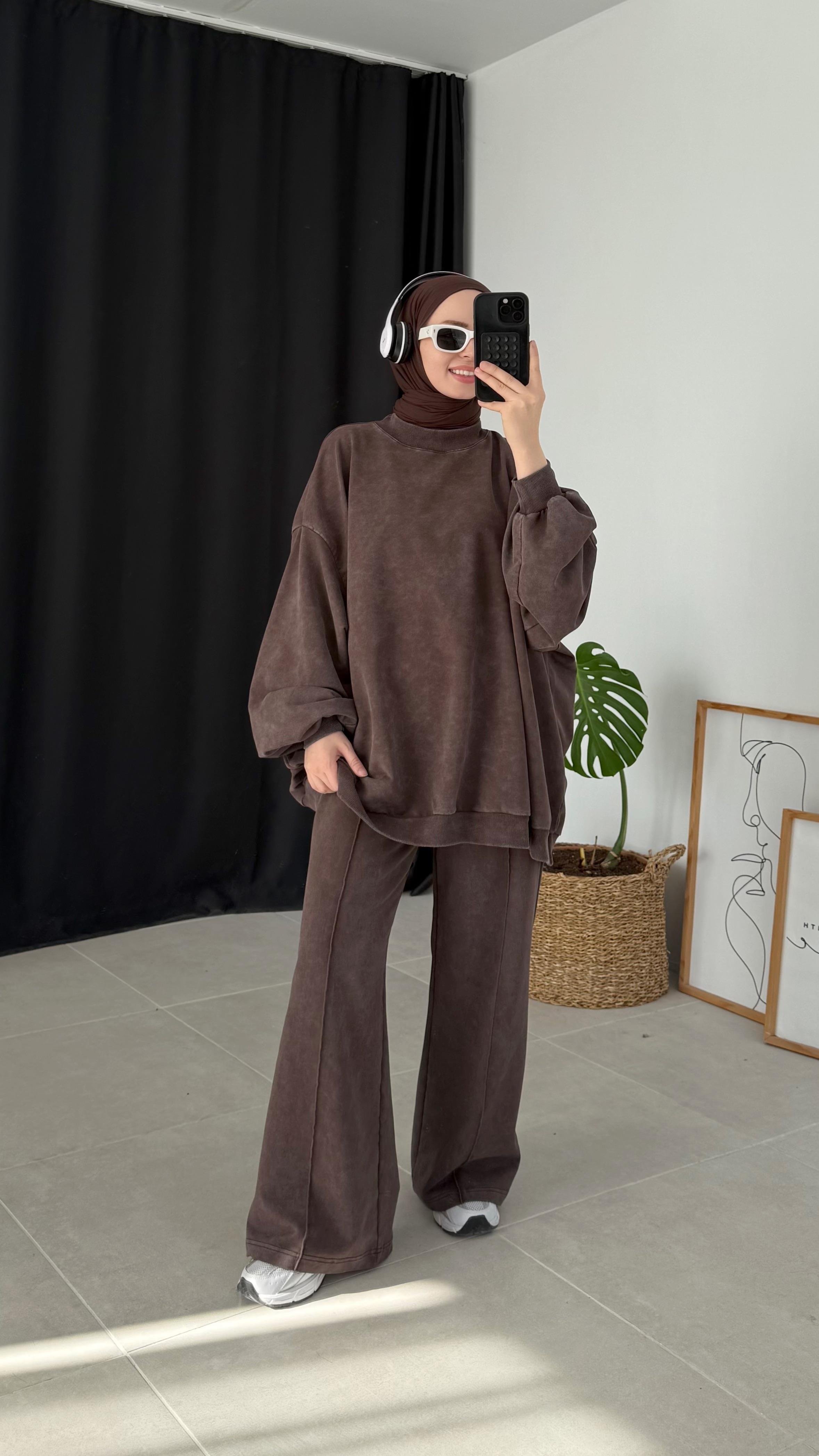 Addiana Oysho Kahverengi Eşofman Takım 