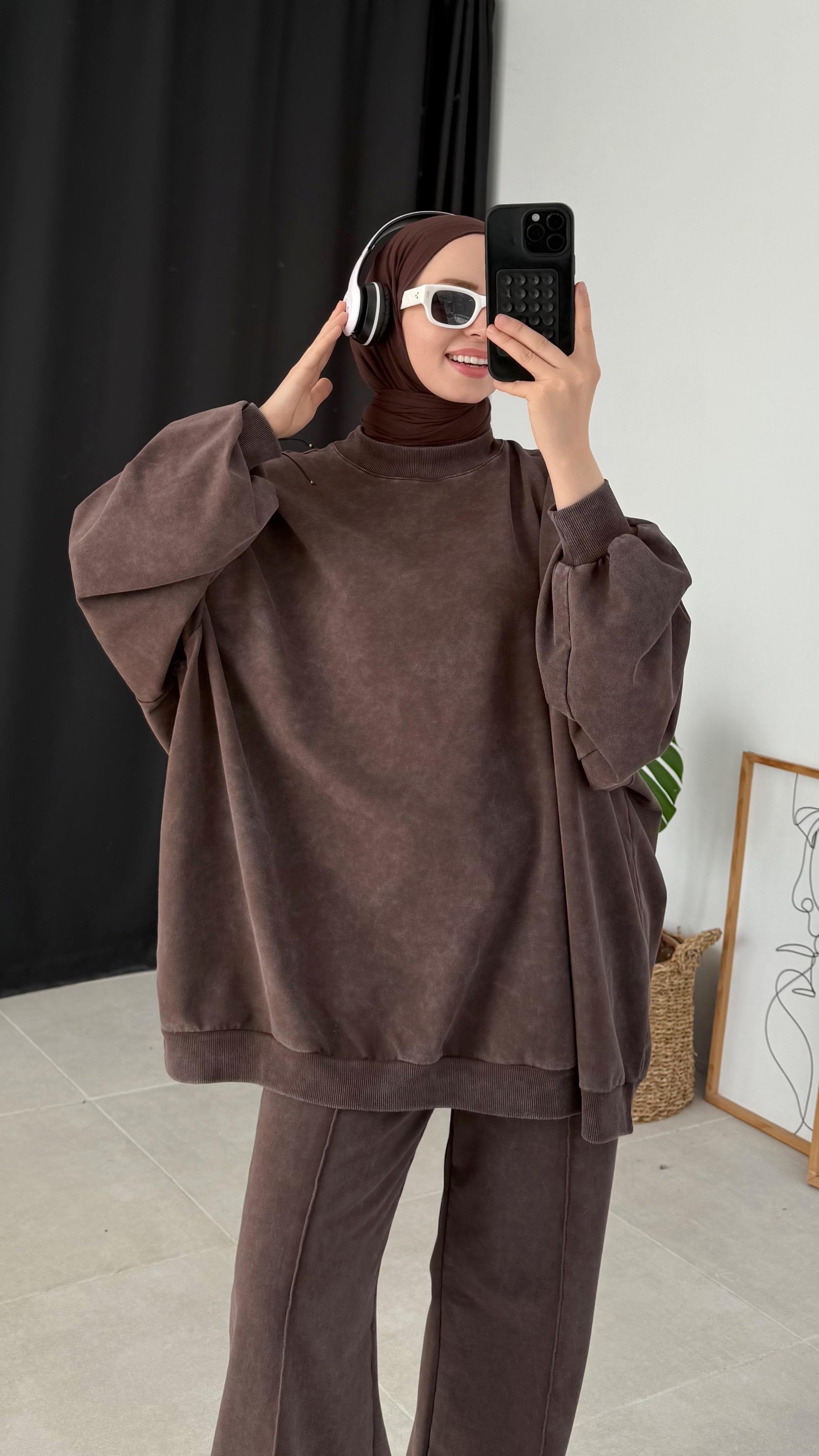 Addiana Oysho Kahverengi Eşofman Takım 