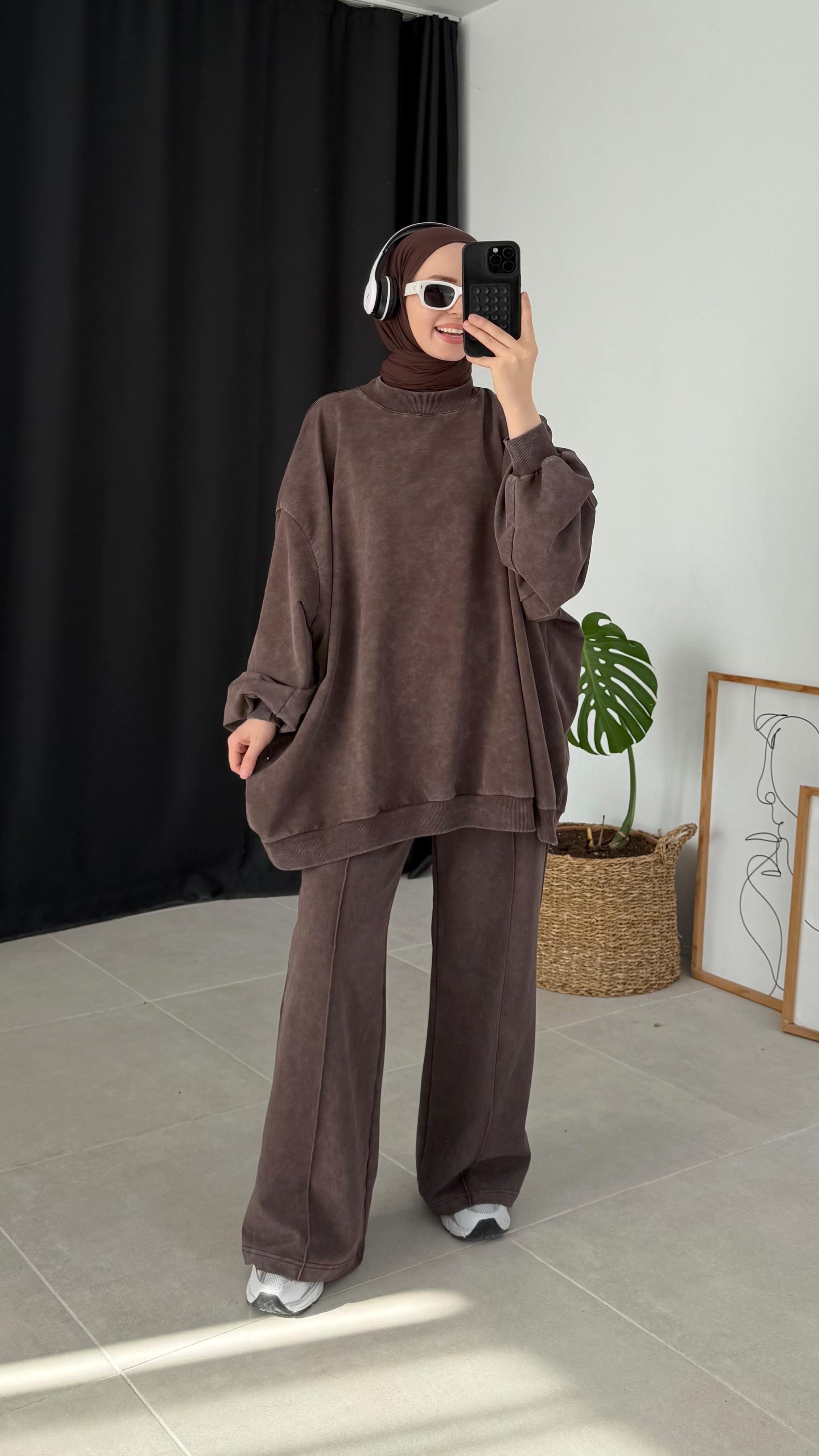 Addiana Oysho Kahverengi Eşofman Takım 