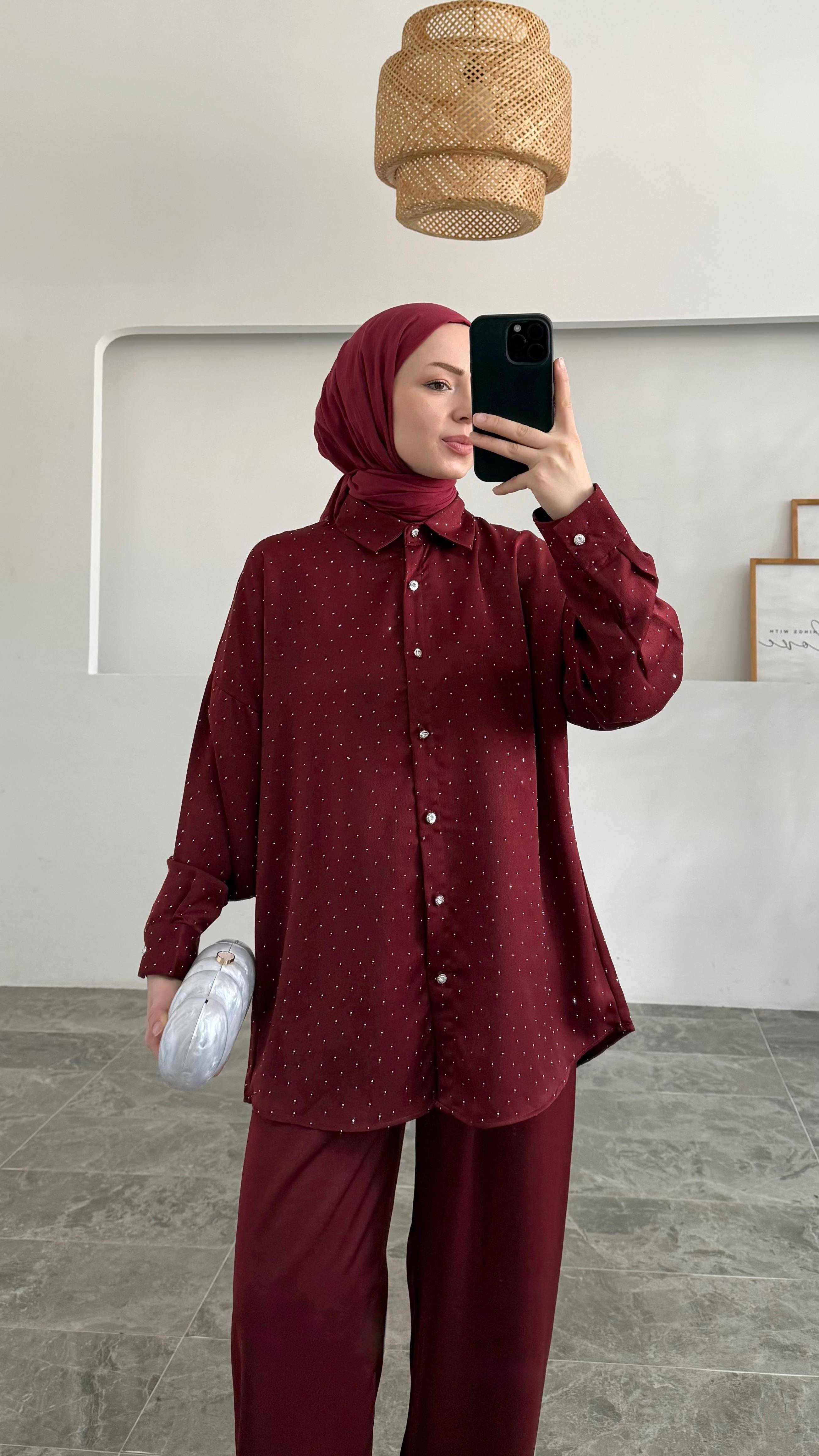 Alanta Pullu Bordo Rahat Takım