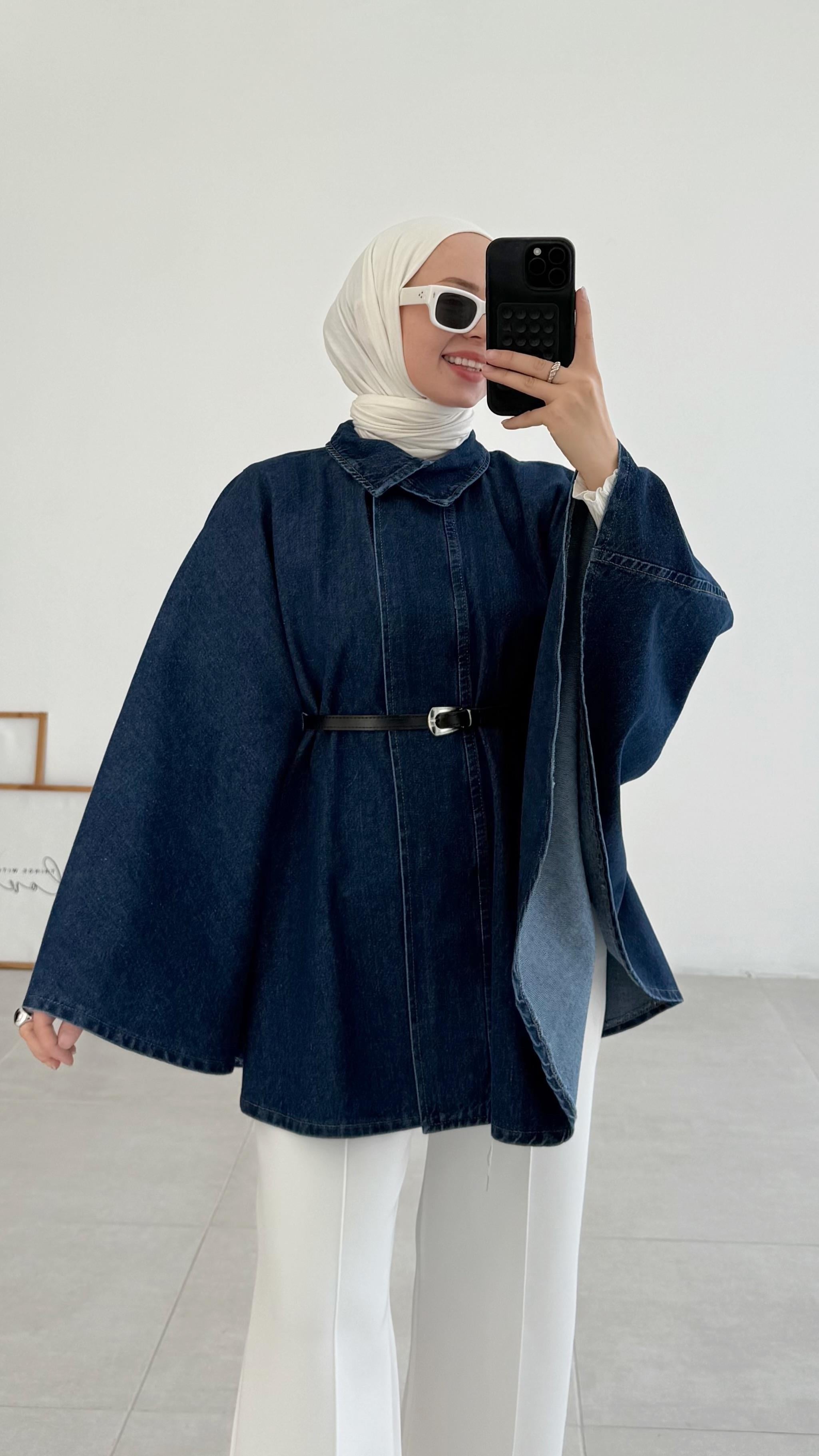 Analya Pelerin Mavi Kot Panço