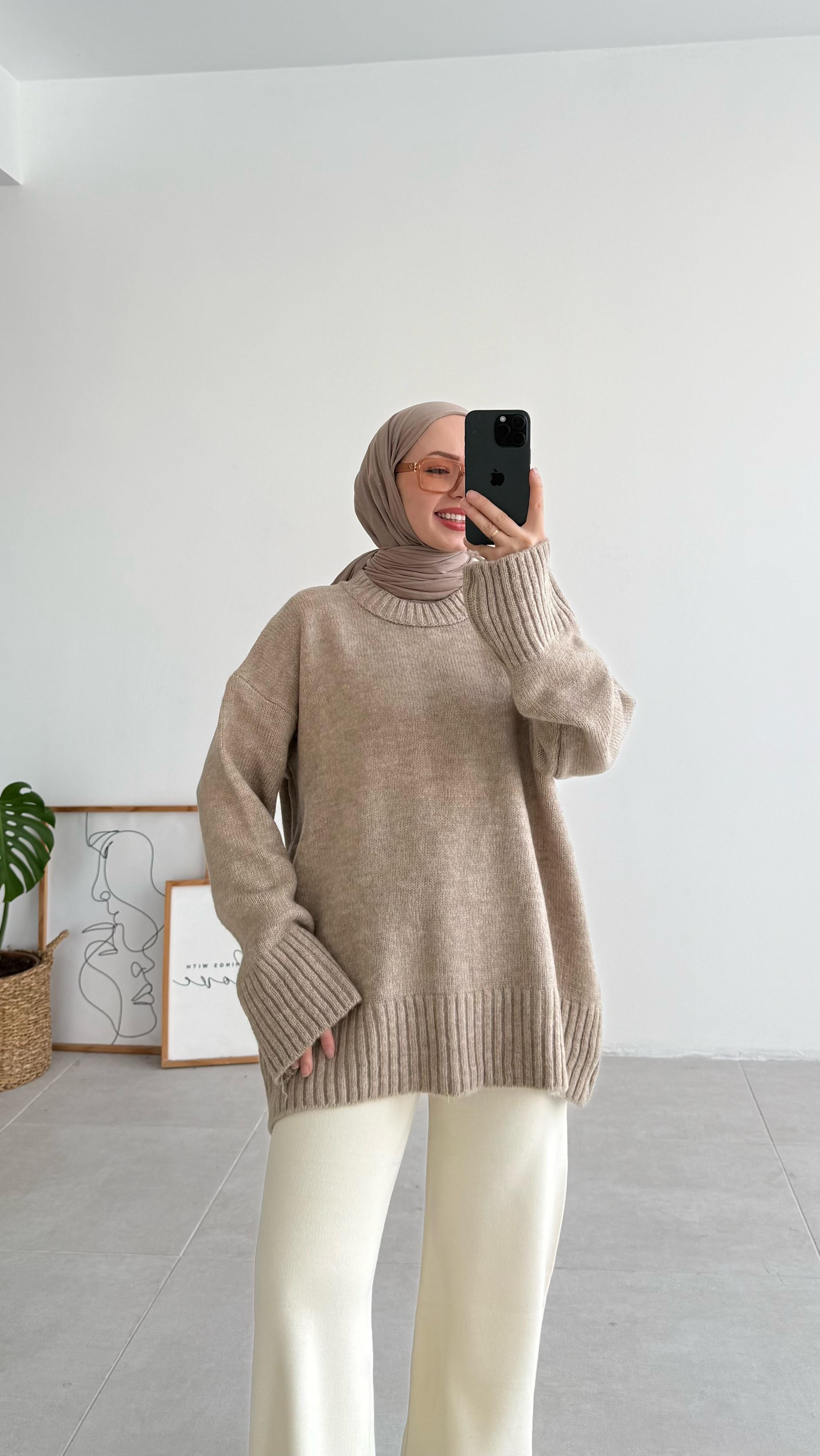 Asol Oversize Bej Kazak