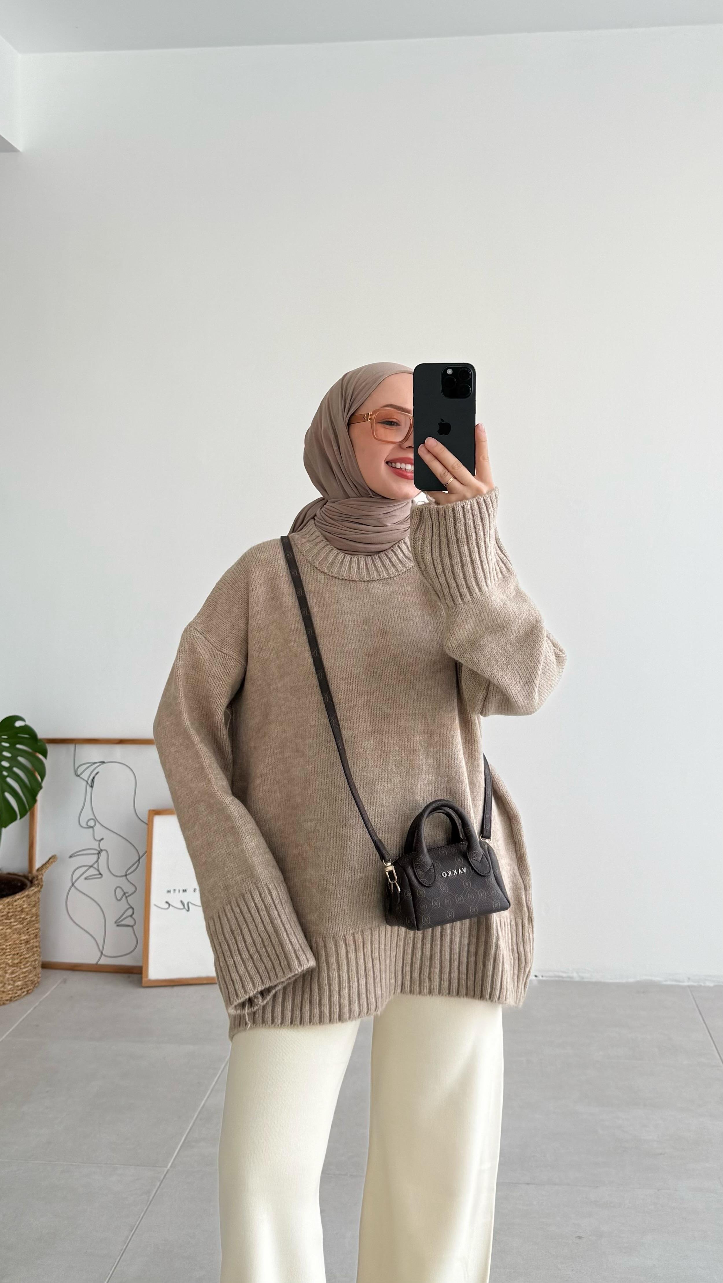 Asol Oversize Bej Kazak