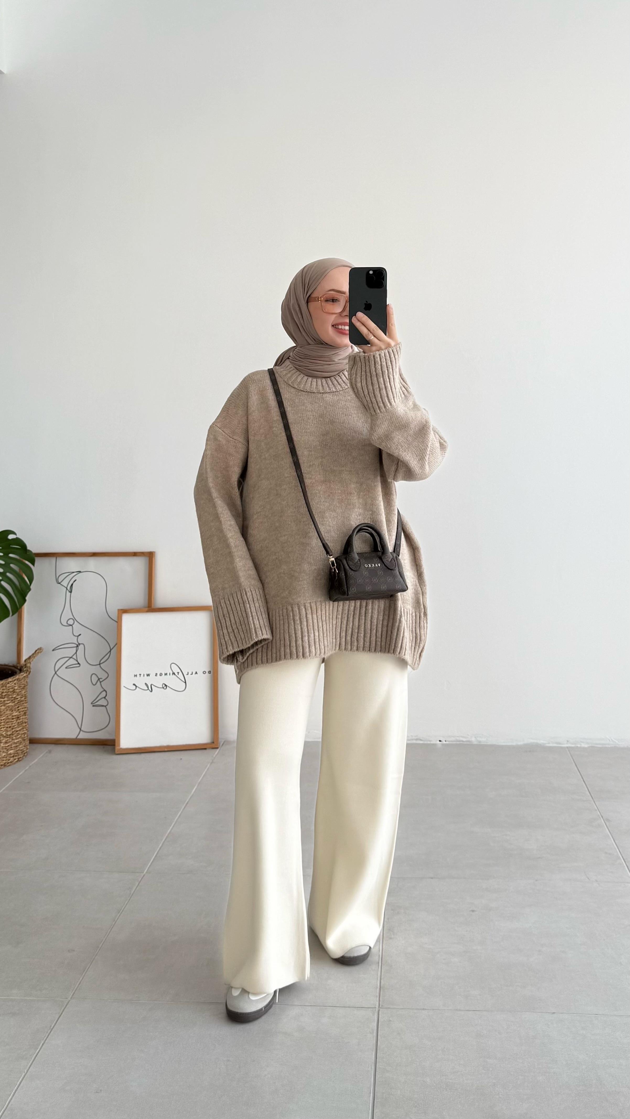 Asol Oversize Bej Kazak