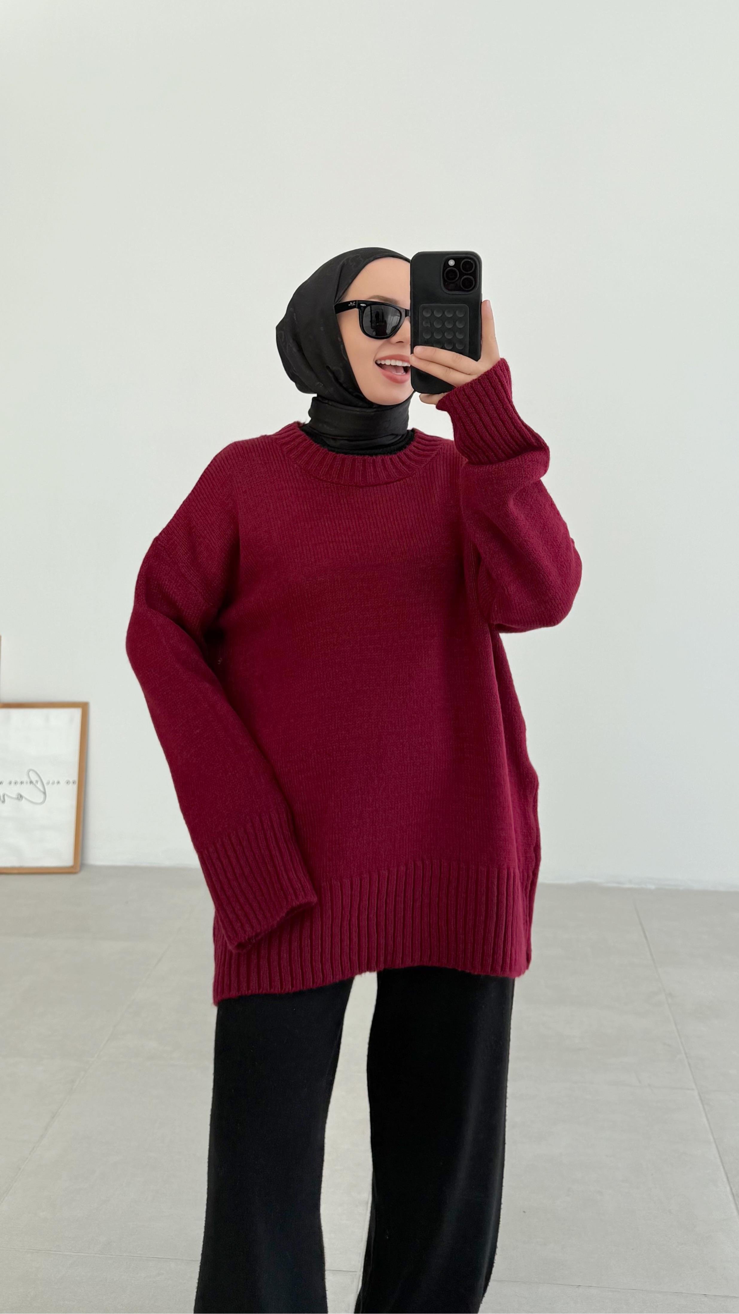Asol Oversize Bordo Kazak
