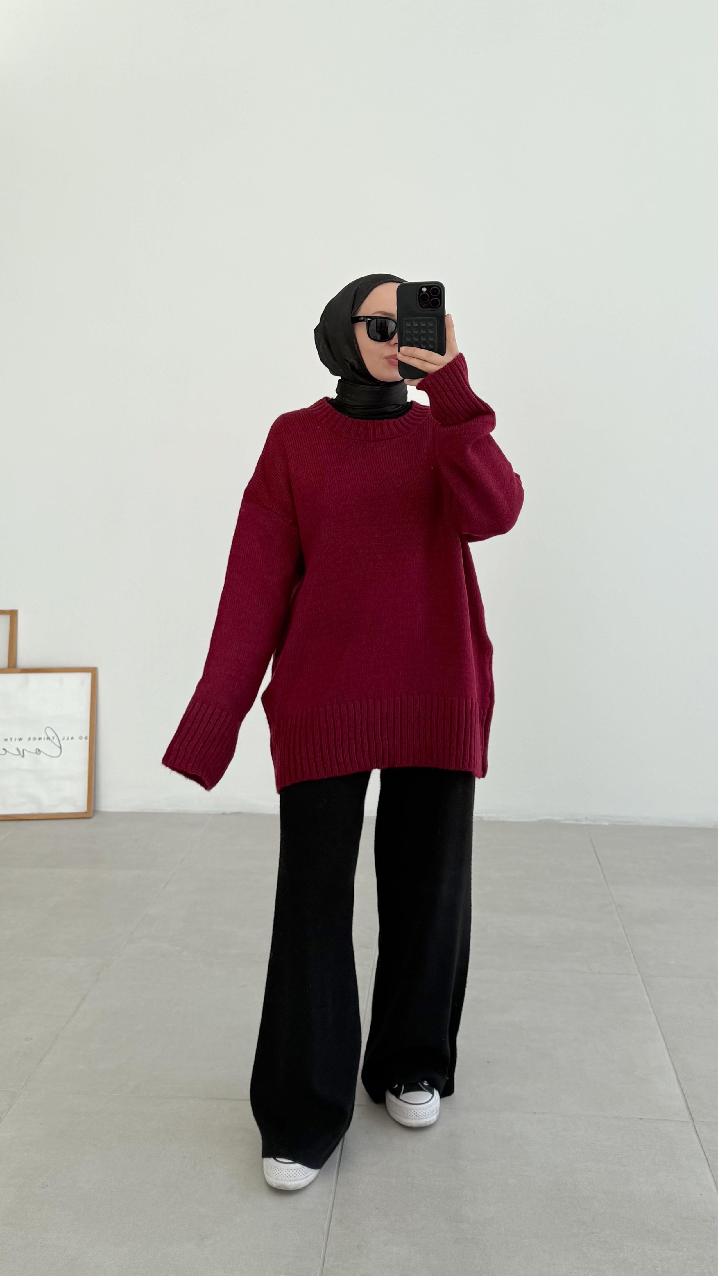 Asol Oversize Bordo Kazak