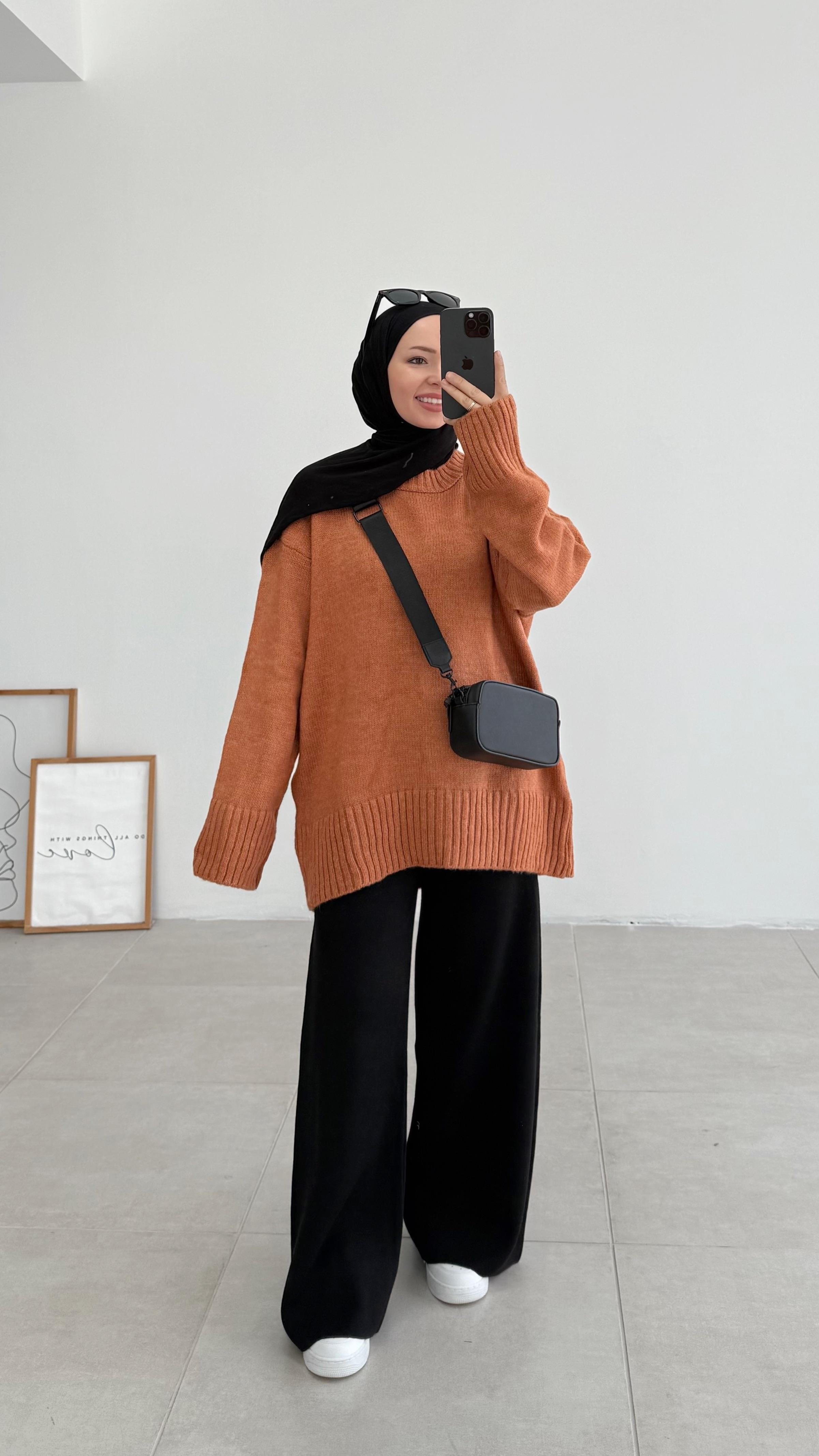 Asol Oversize Turuncu Kazak