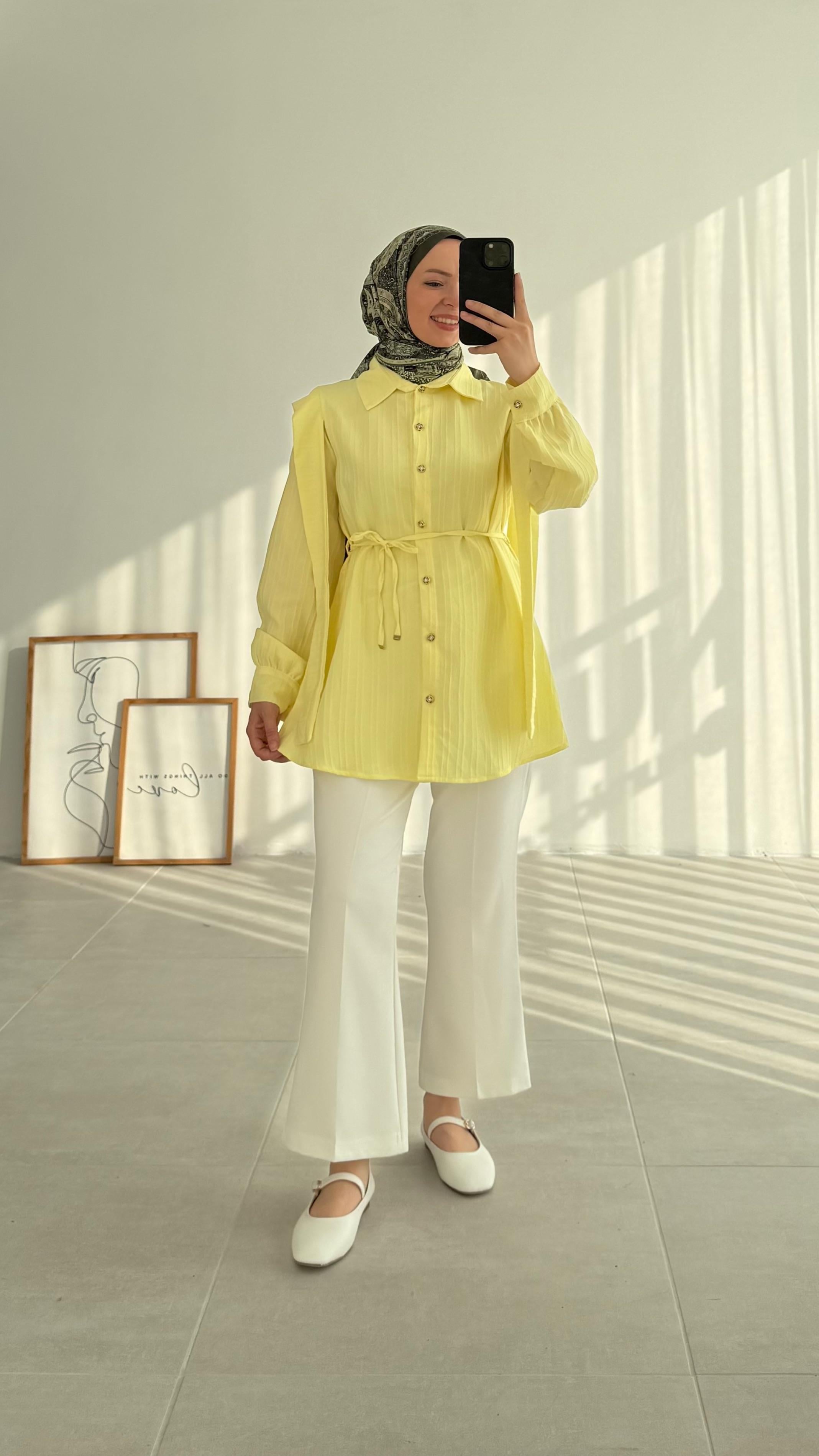 Ava Tasarım Sarı Gömlek