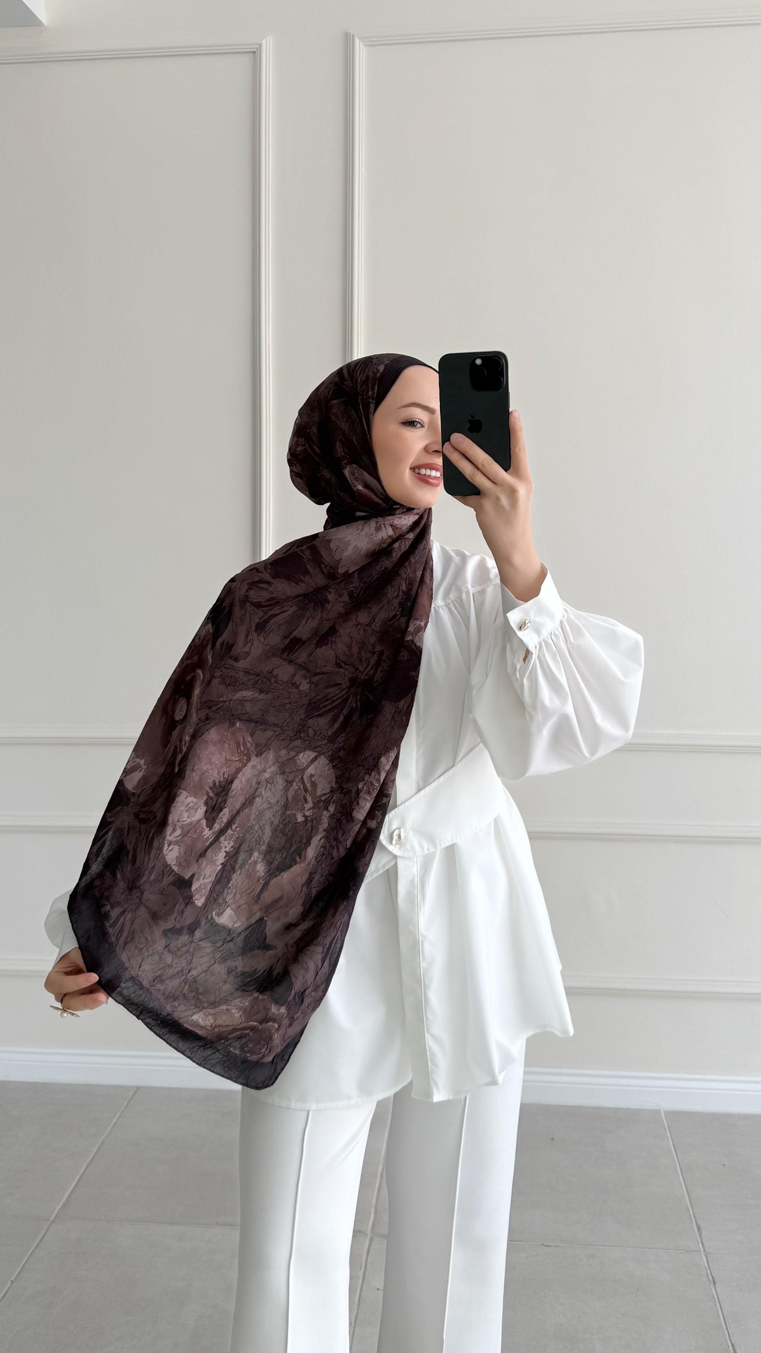 Bambu 13 Haki- Siyah Şal 