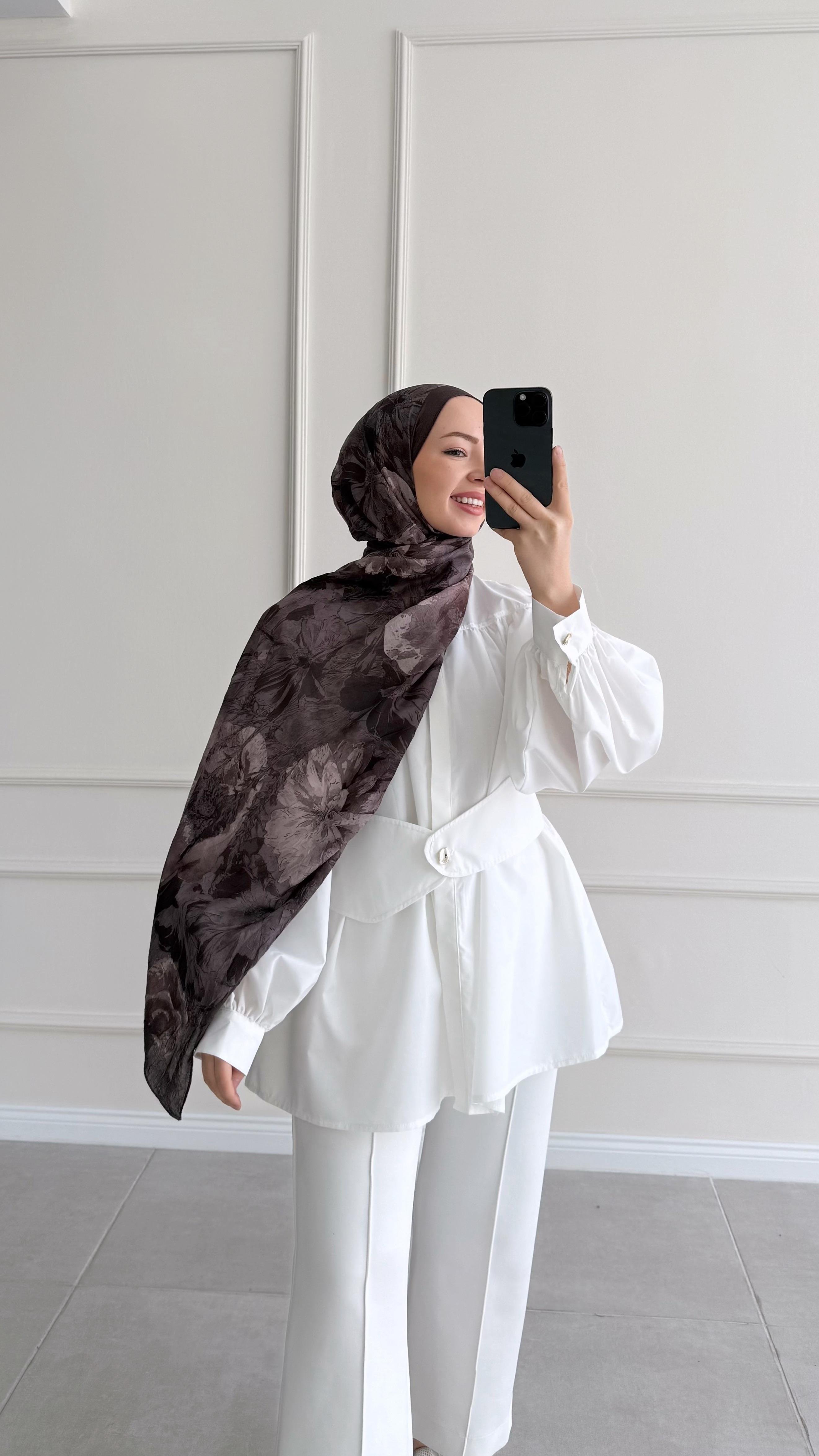 Bambu 3 Acı Kahve Şal 