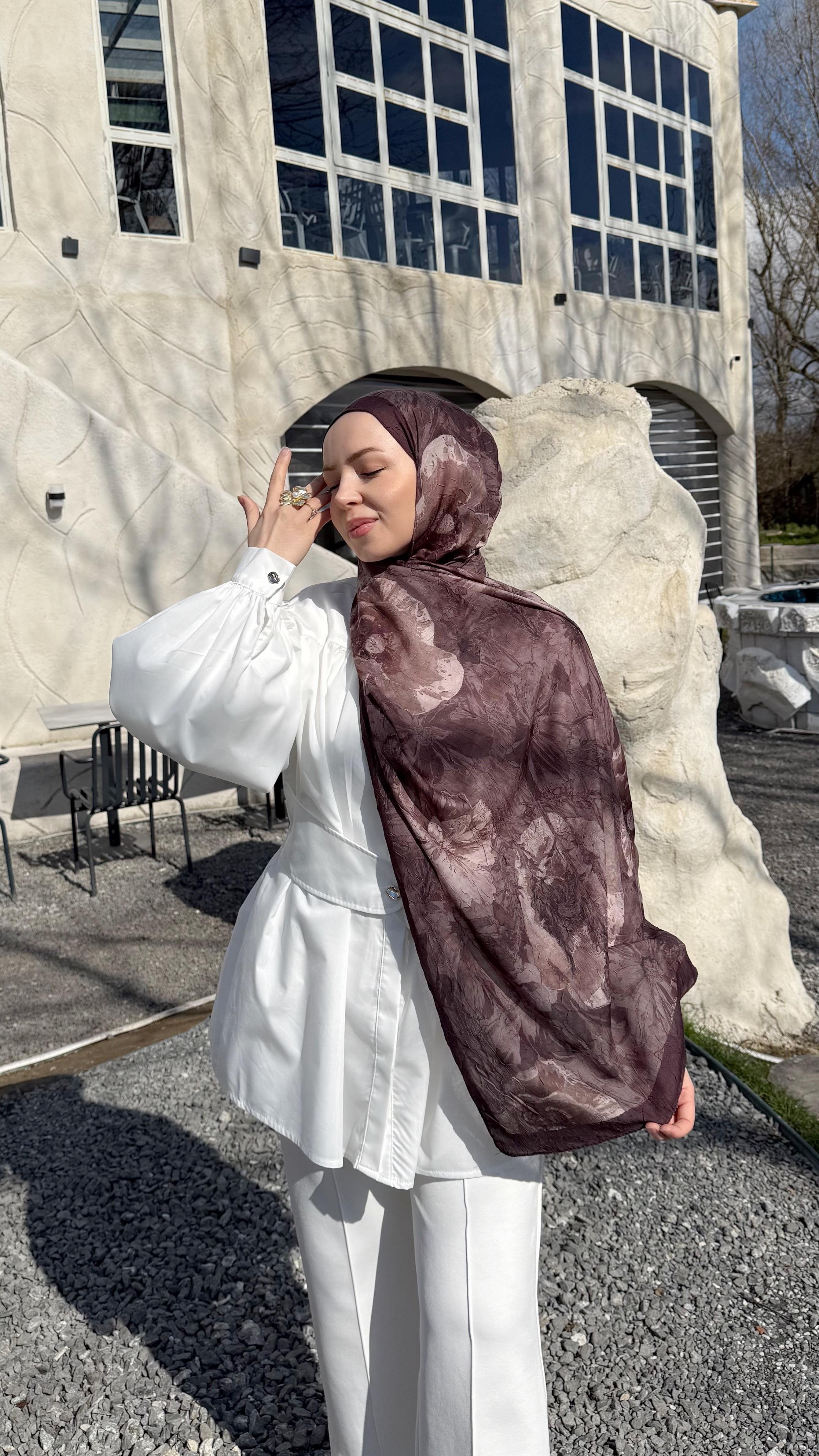 Bambu 7 Mürdüm Şal 