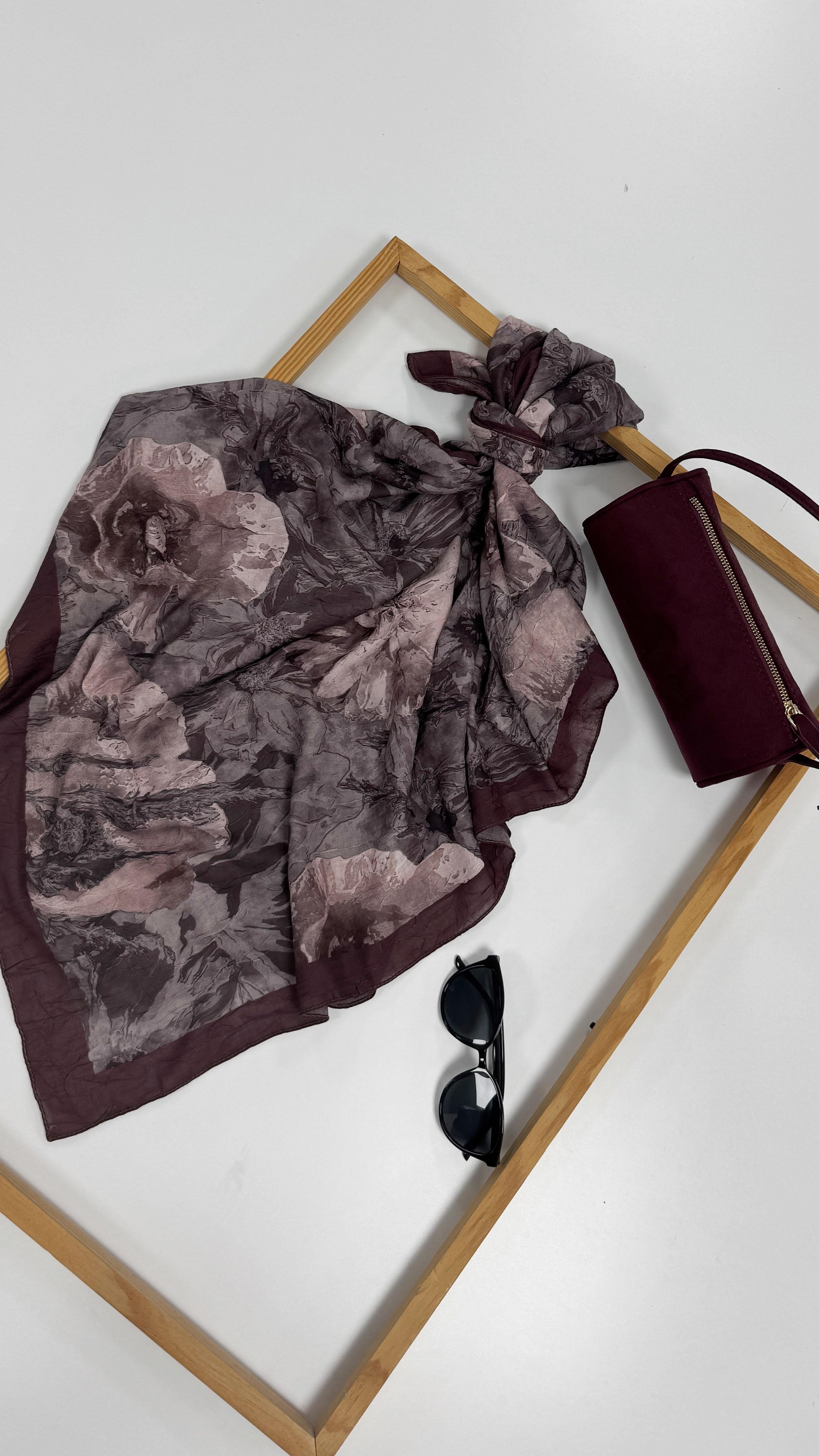 Bambu 7 Mürdüm Şal 