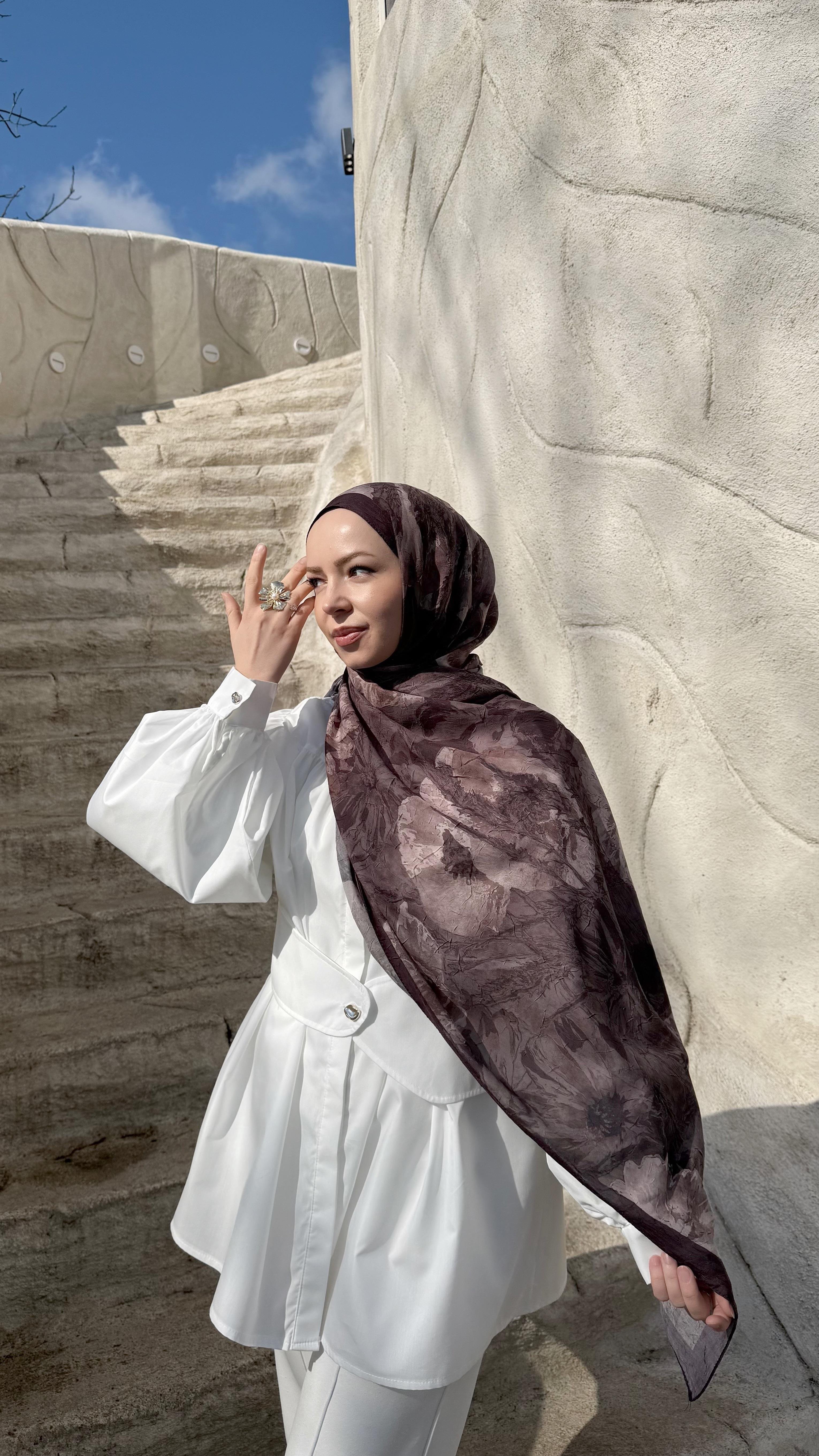 Bambu 7 Mürdüm Şal 