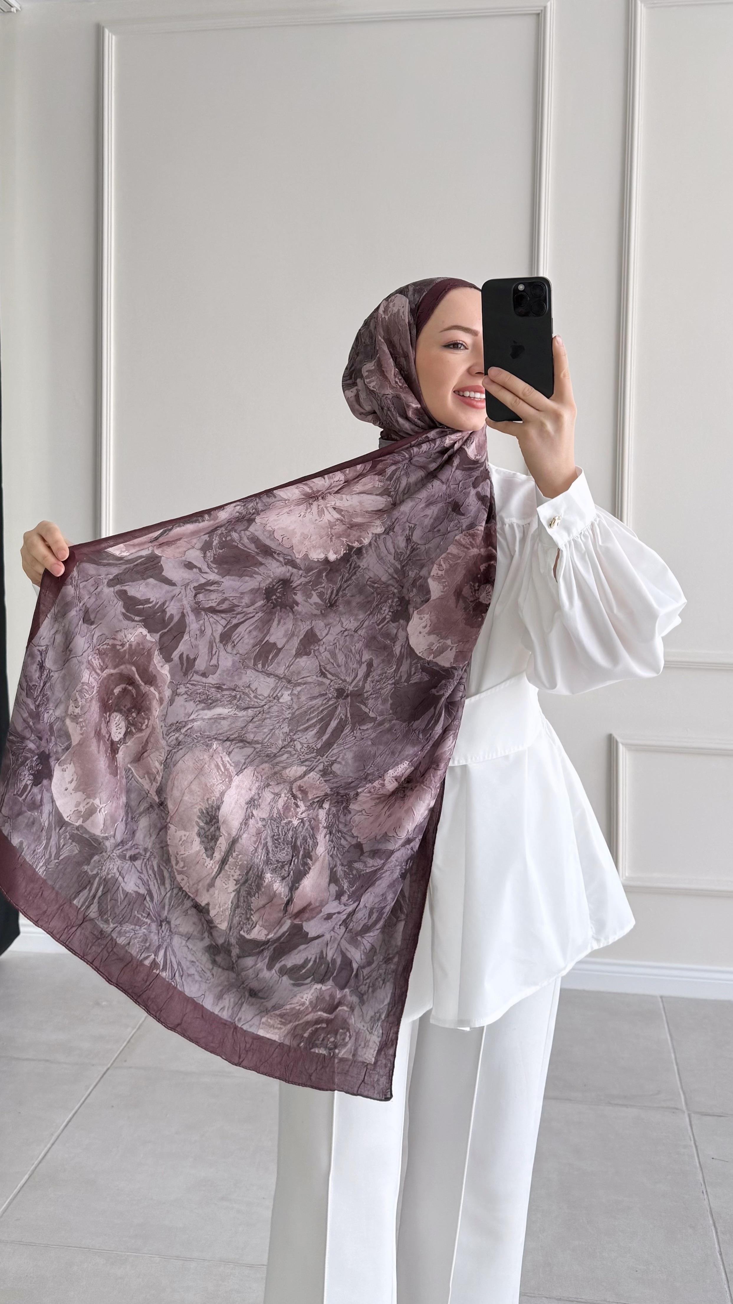 Bambu 7 Mürdüm Şal 