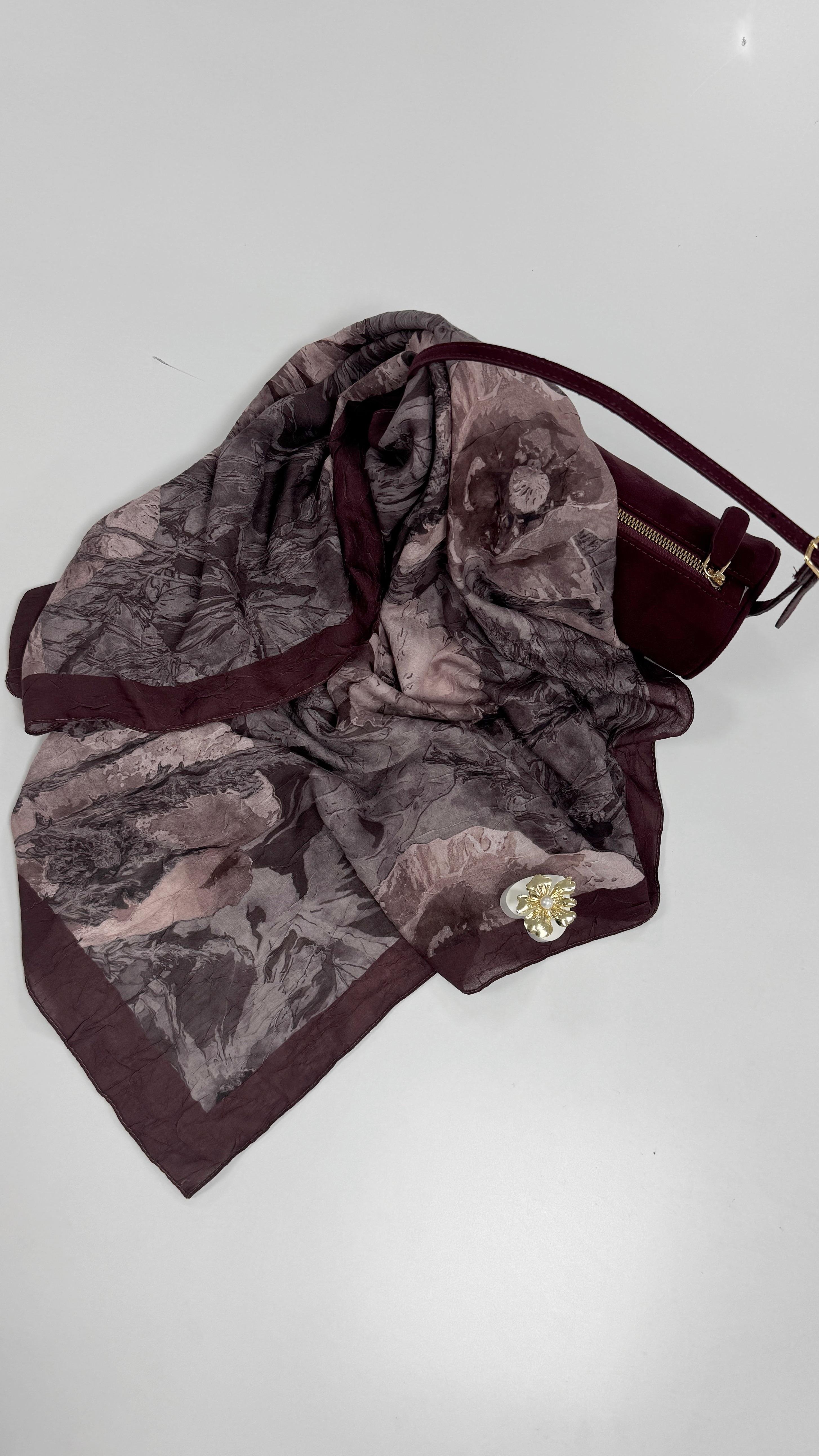 Bambu 7 Mürdüm Şal 