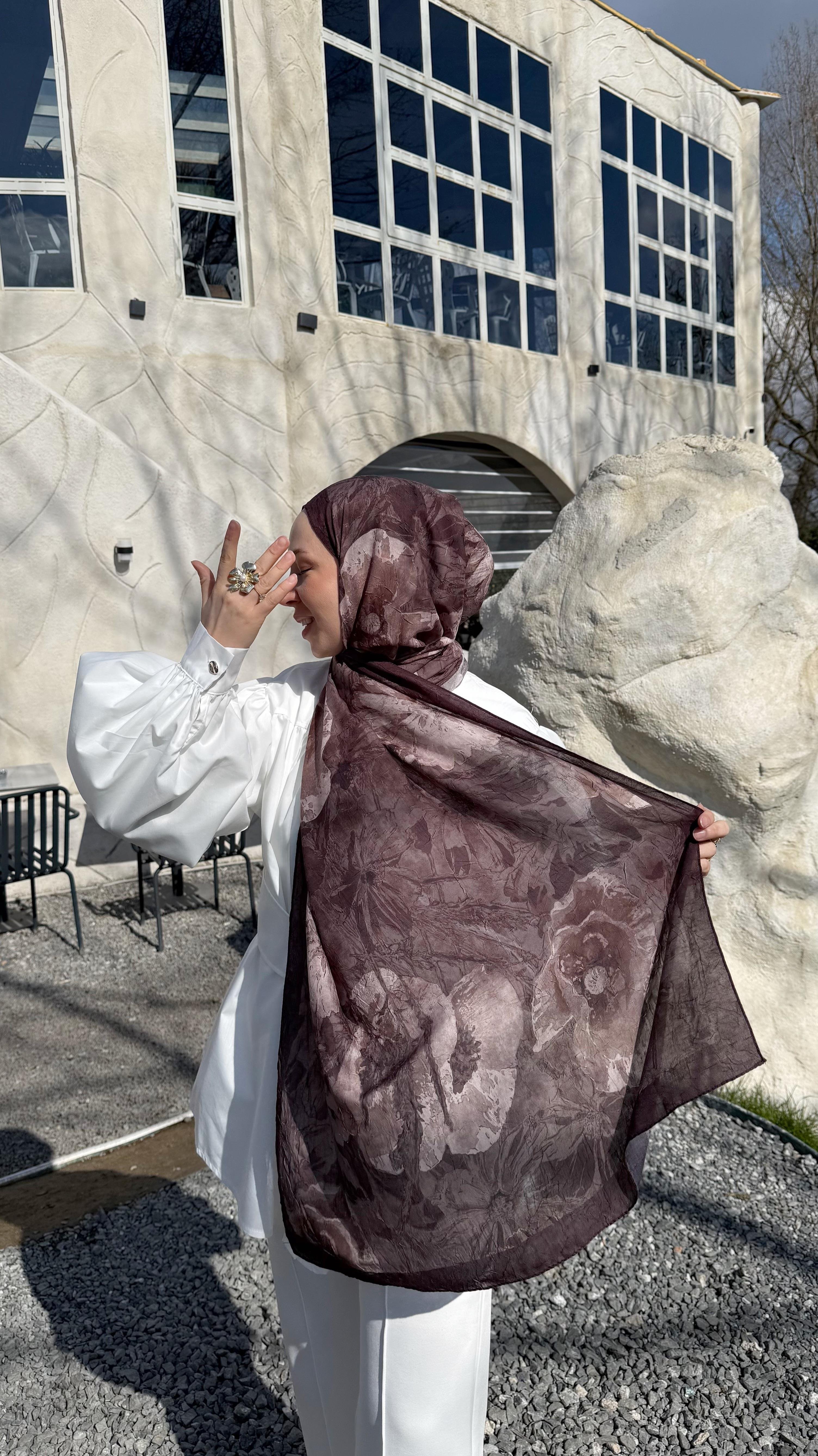 Bambu 7 Mürdüm Şal 