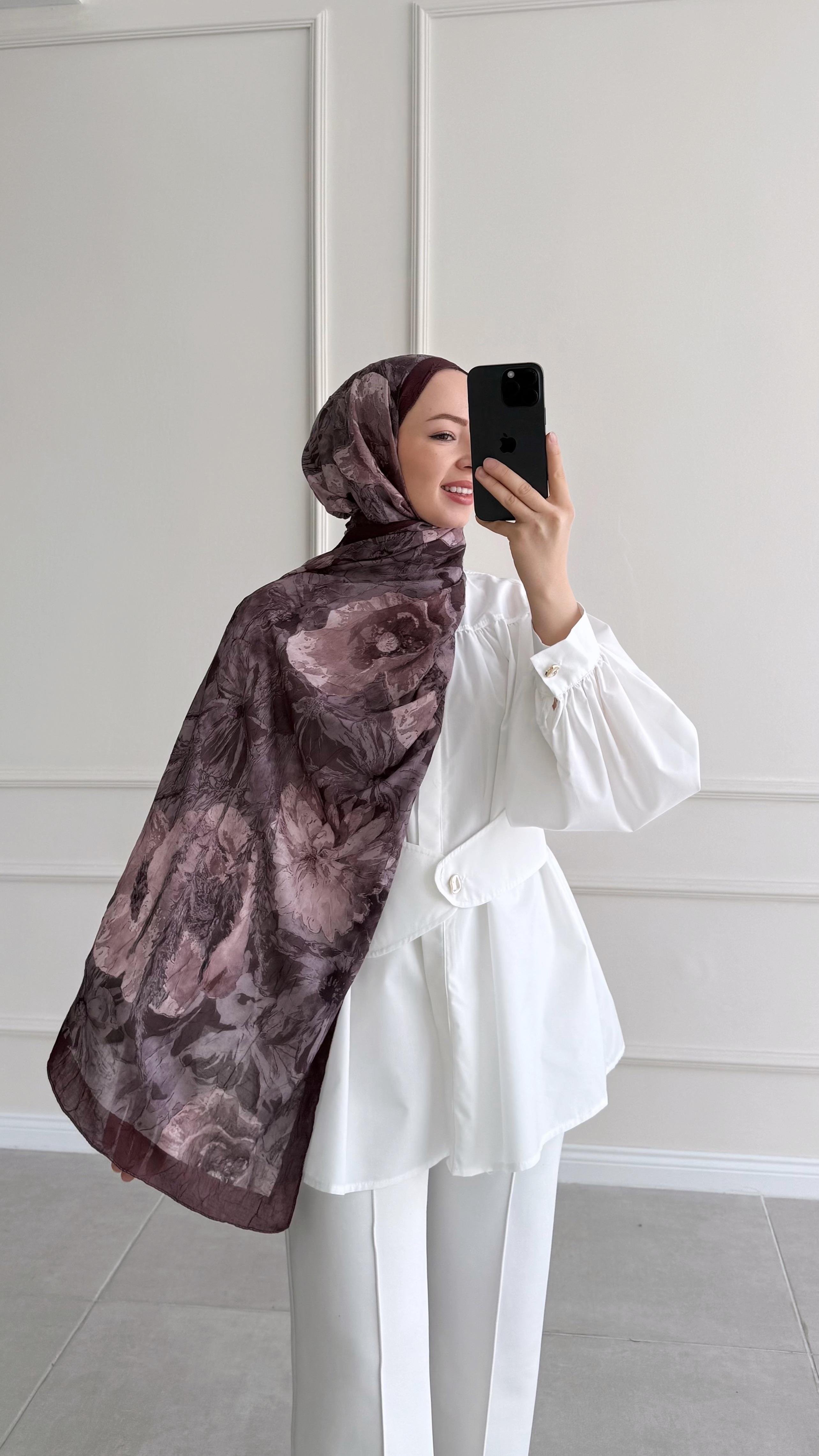 Bambu 7 Mürdüm Şal 