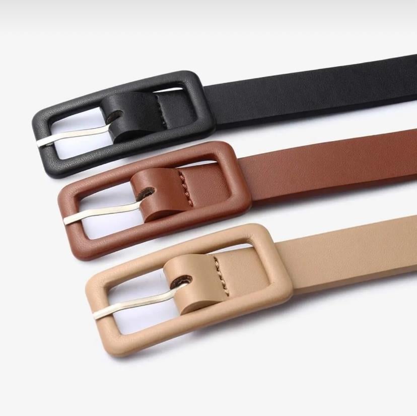 Basic Kare Siyah Kadın Kemeri