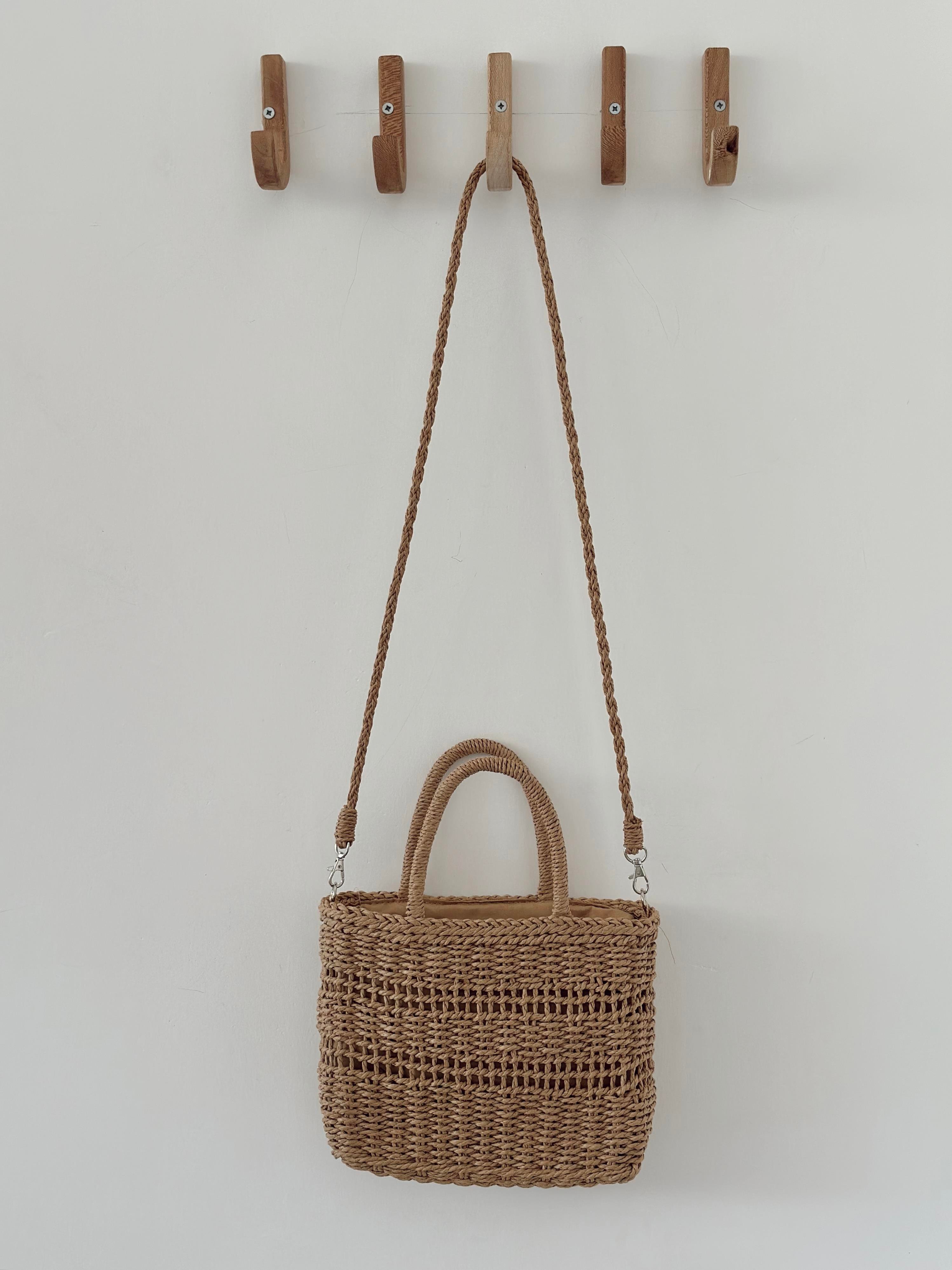 Bej Hasır Çapraz & El Çantası