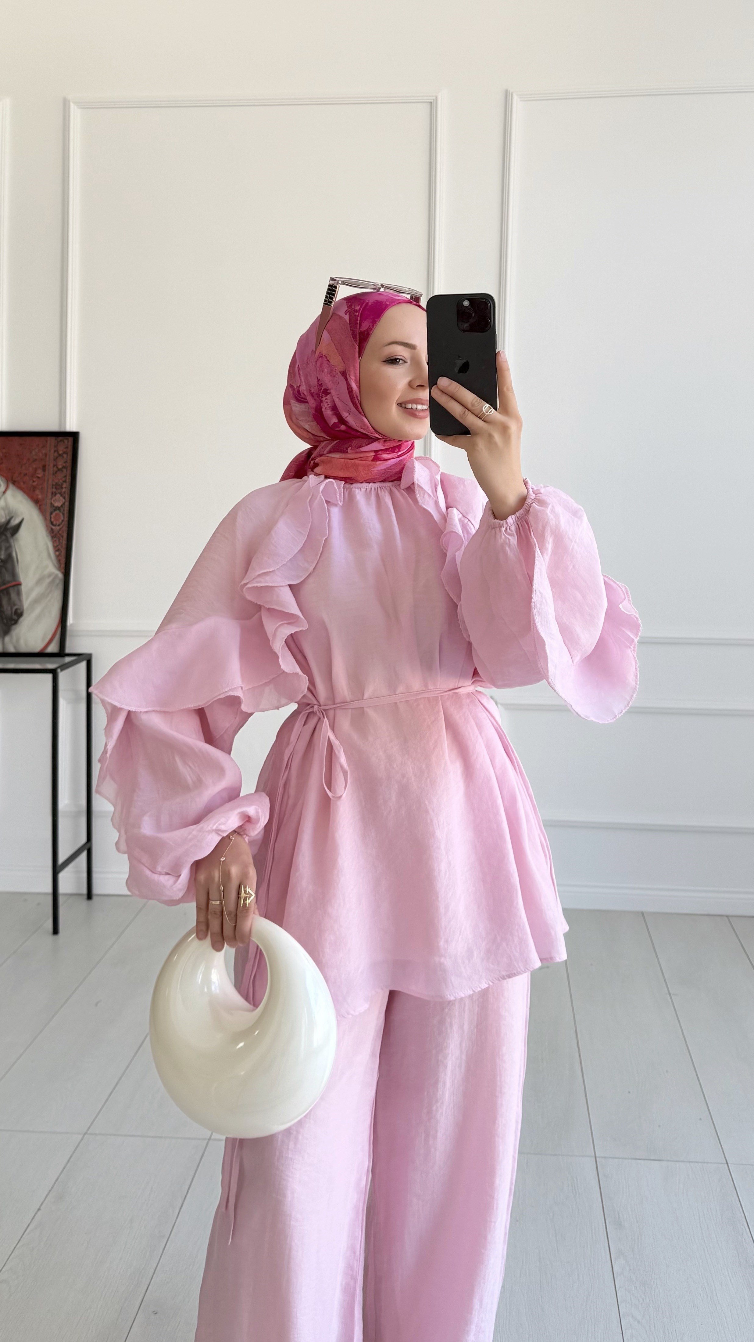 Benno Volan Detaylı Premıum Pembe Takım