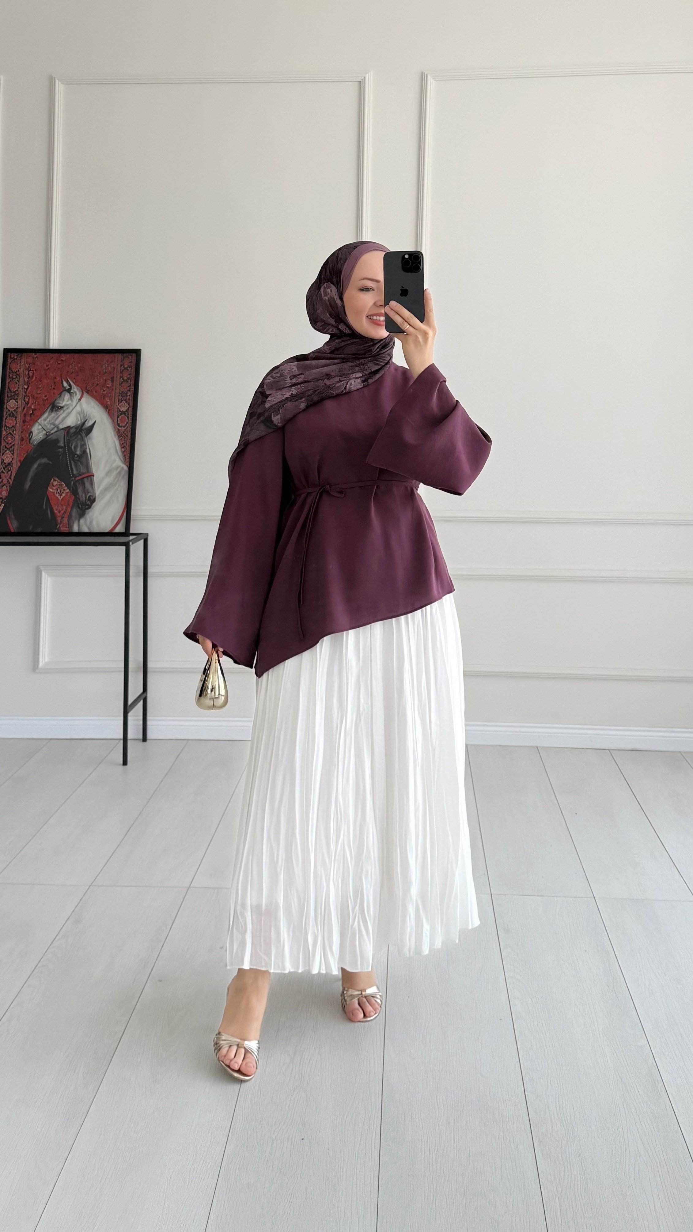 Cosmos Tasarım Mürdüm Tunik