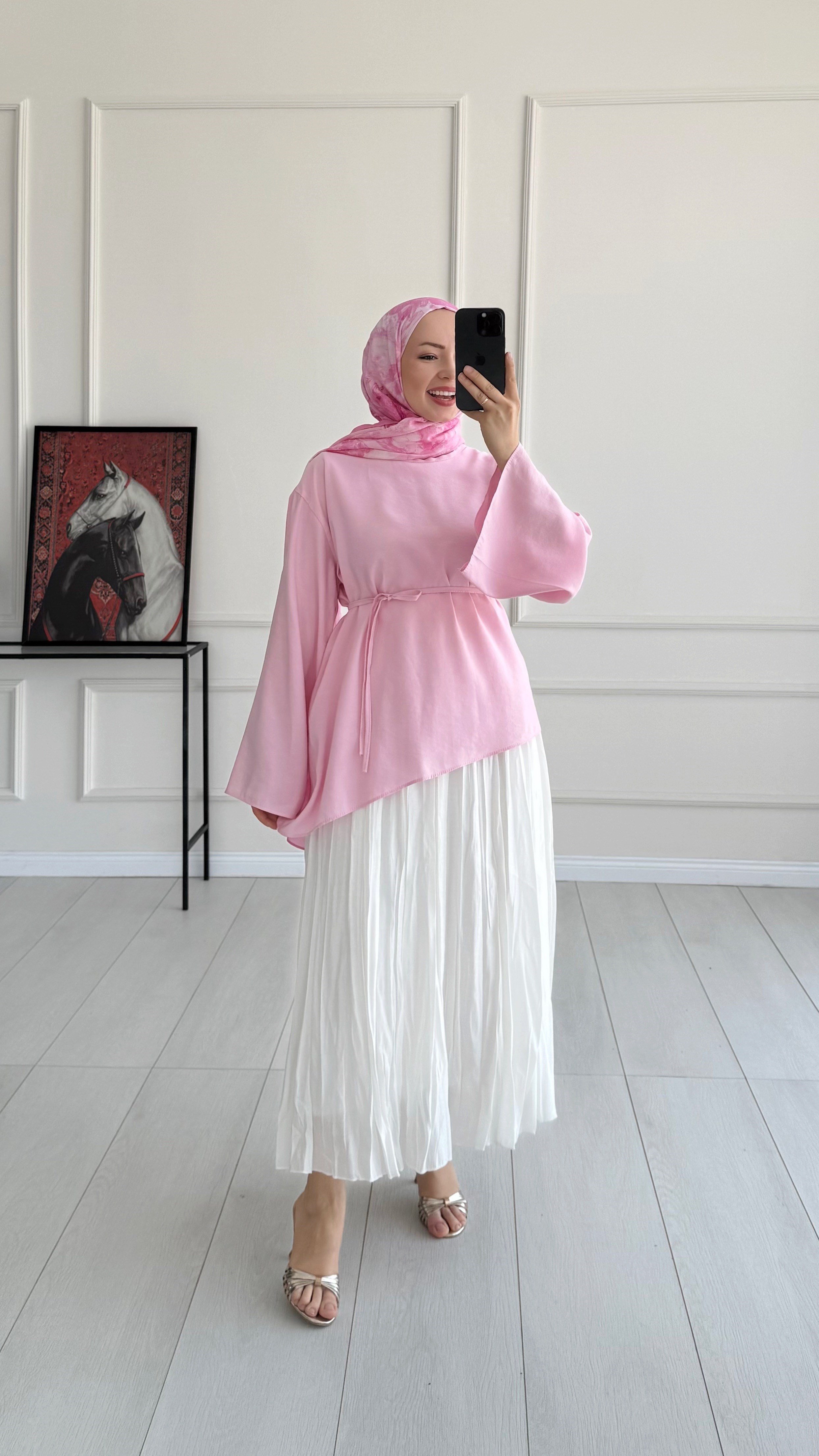 Cosmos Tasarım Pembe Tunik