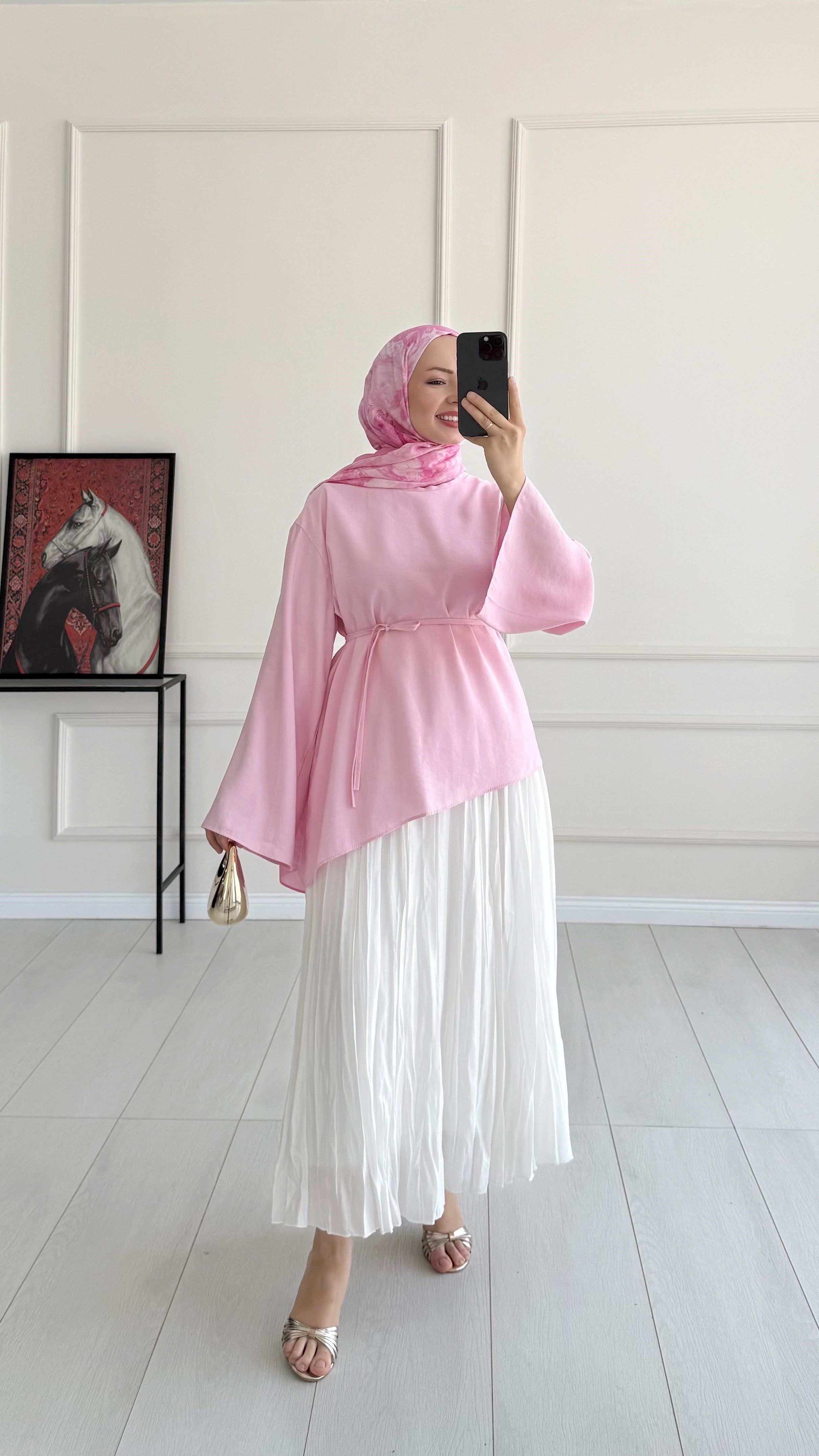 Cosmos Tasarım Pembe Tunik