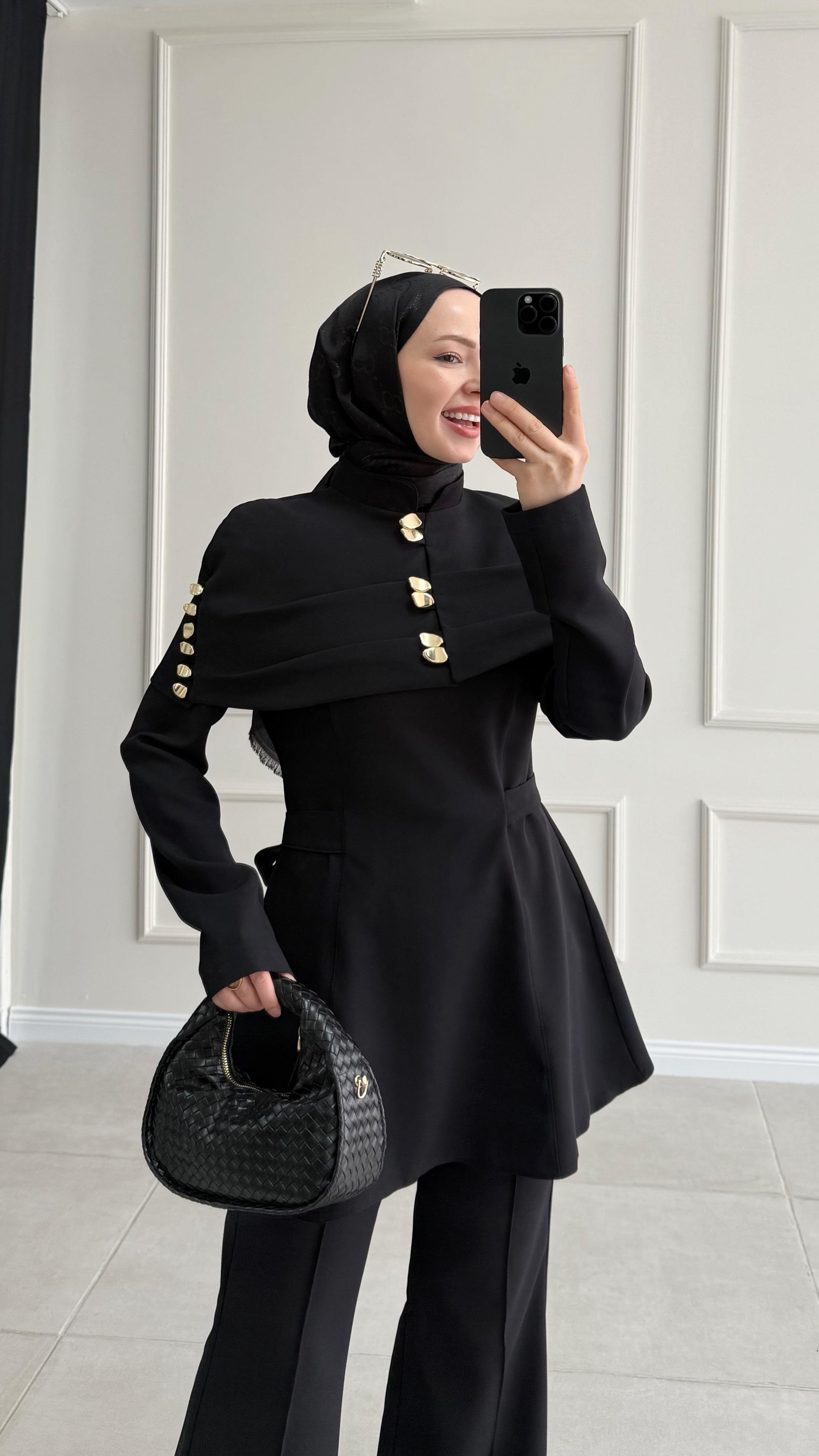 Dalin Bolerolu Siyah Tunik Takım