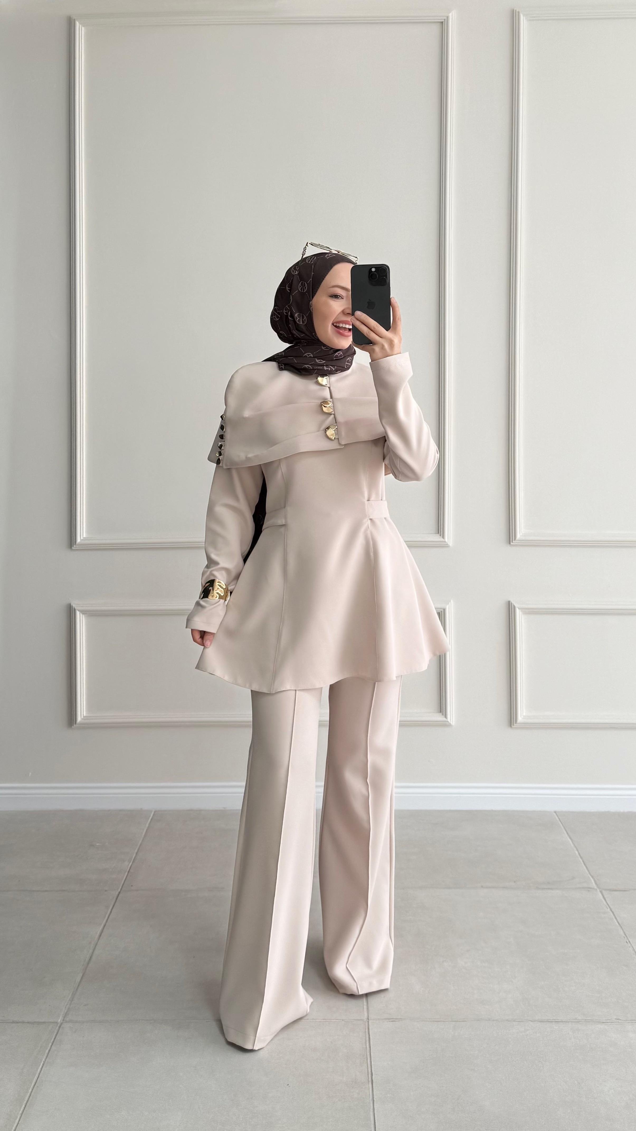 Dalin Bolerolu Taş Tunik Takım