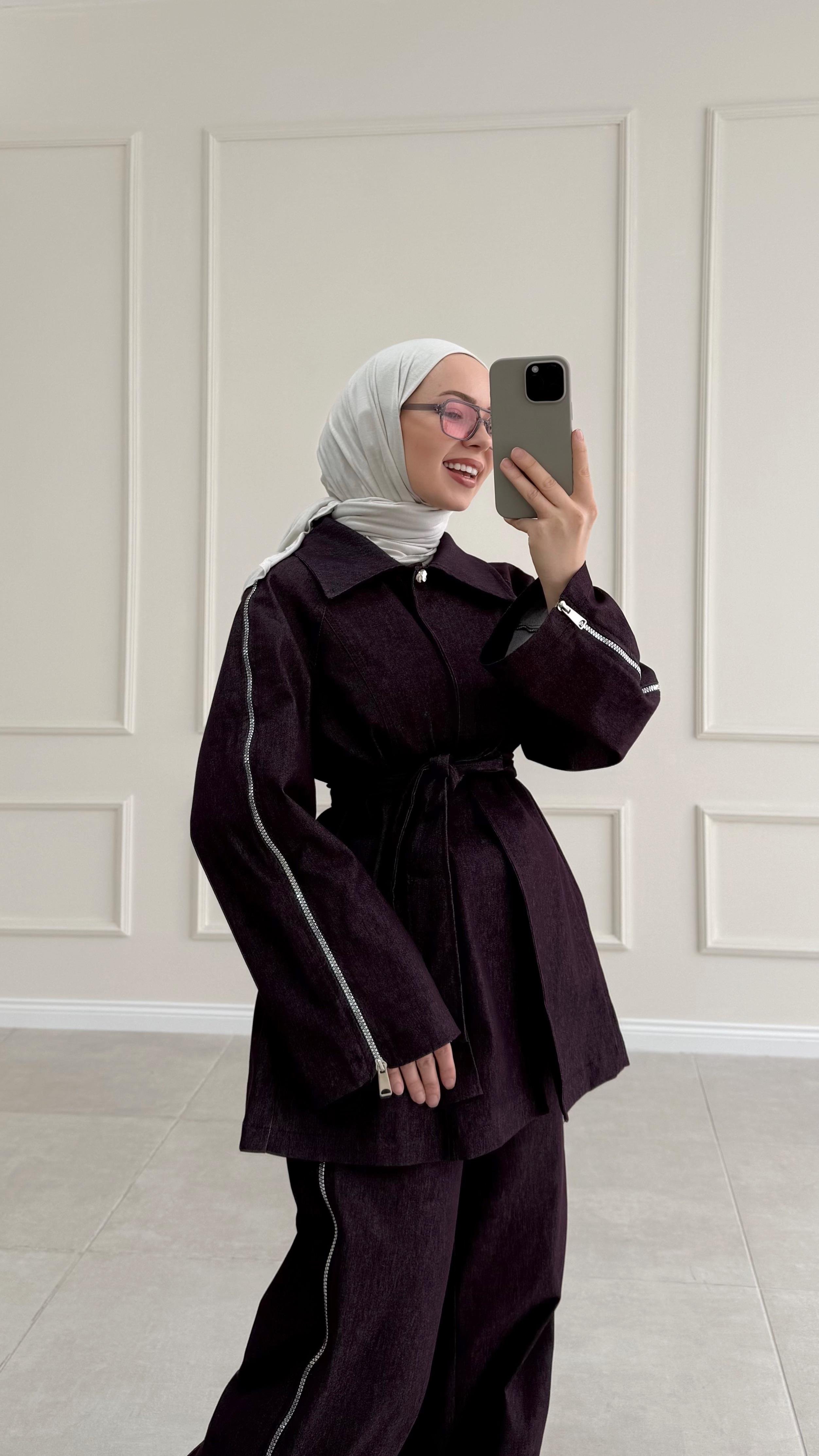 Danco Mürdüm Denim Pantolon Takım