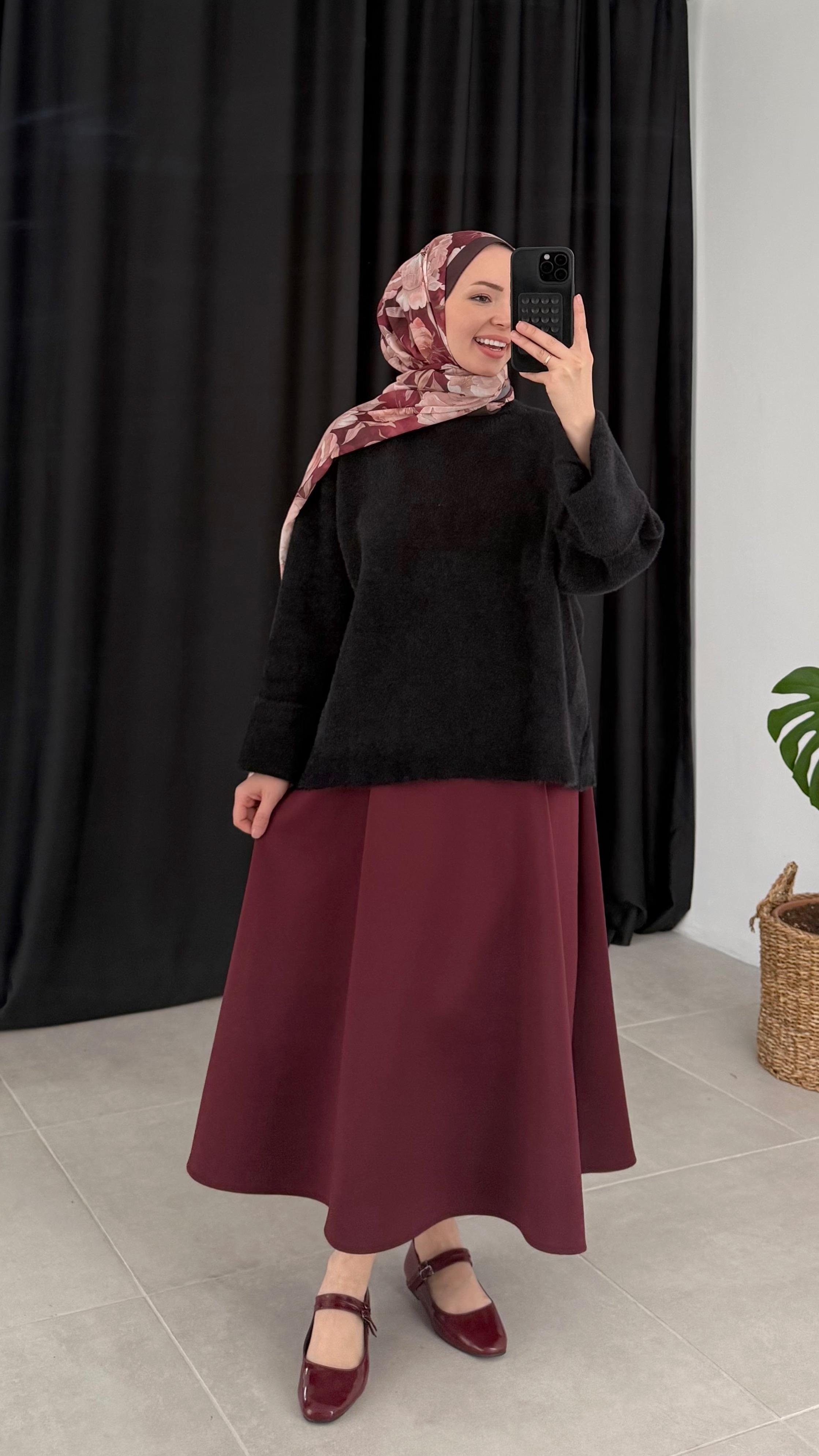 Delet Angora Siyah Kazak