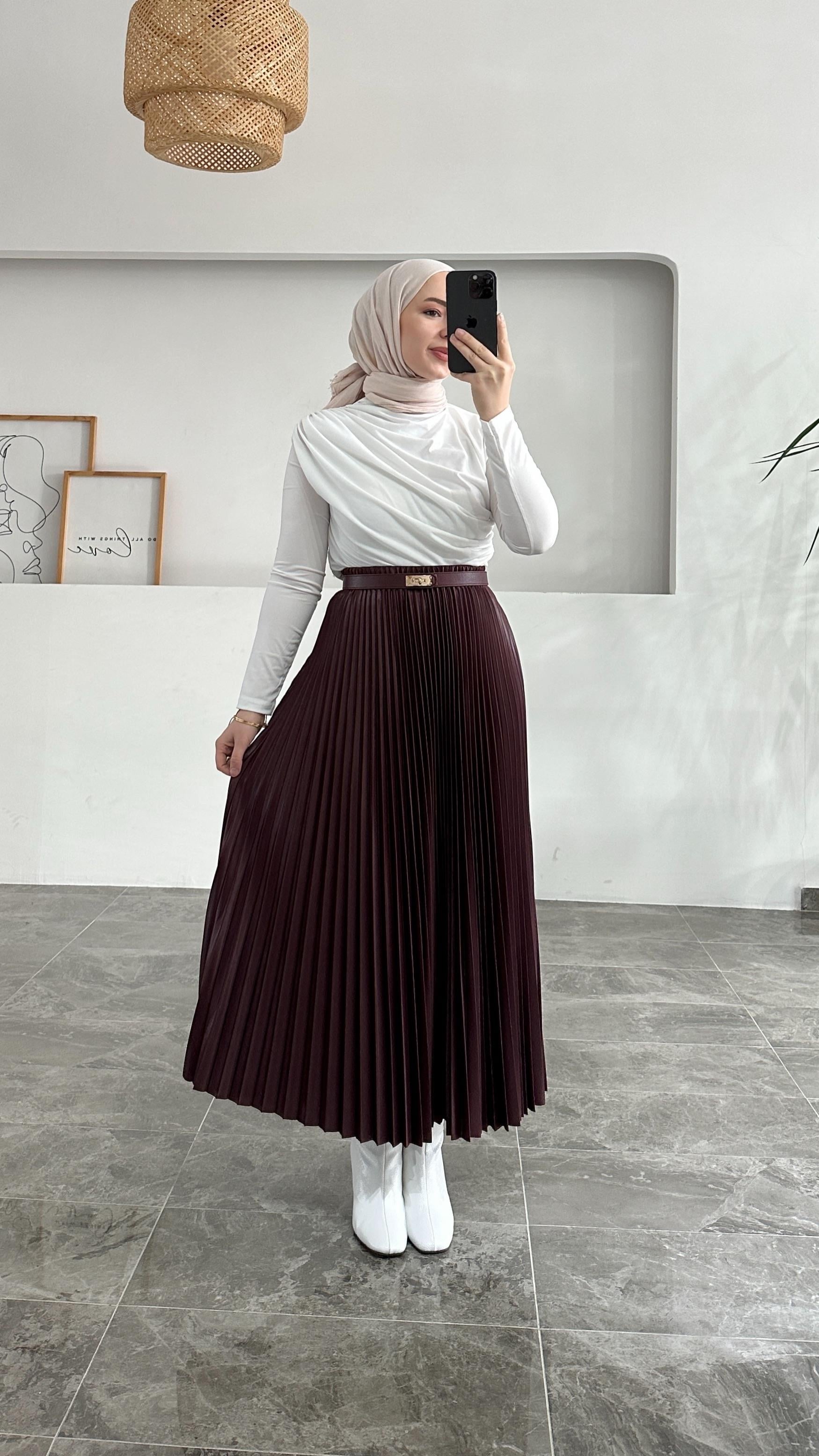 Diana Bordo Piliseli Etek