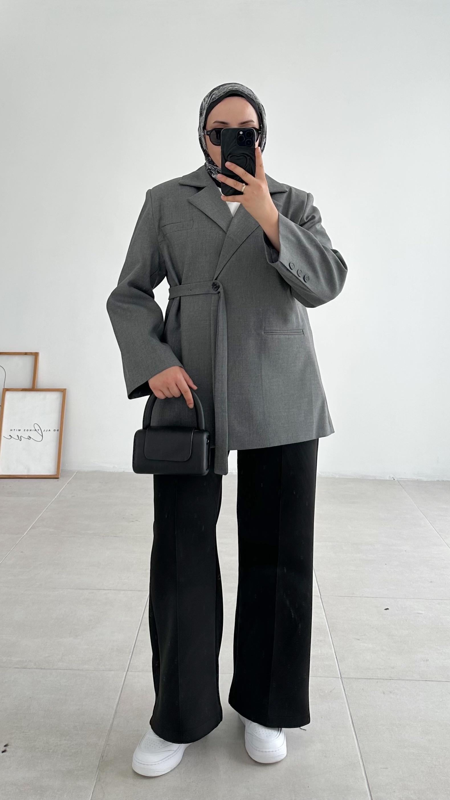 Efol Premıum Antrasit Tasarım Ceket