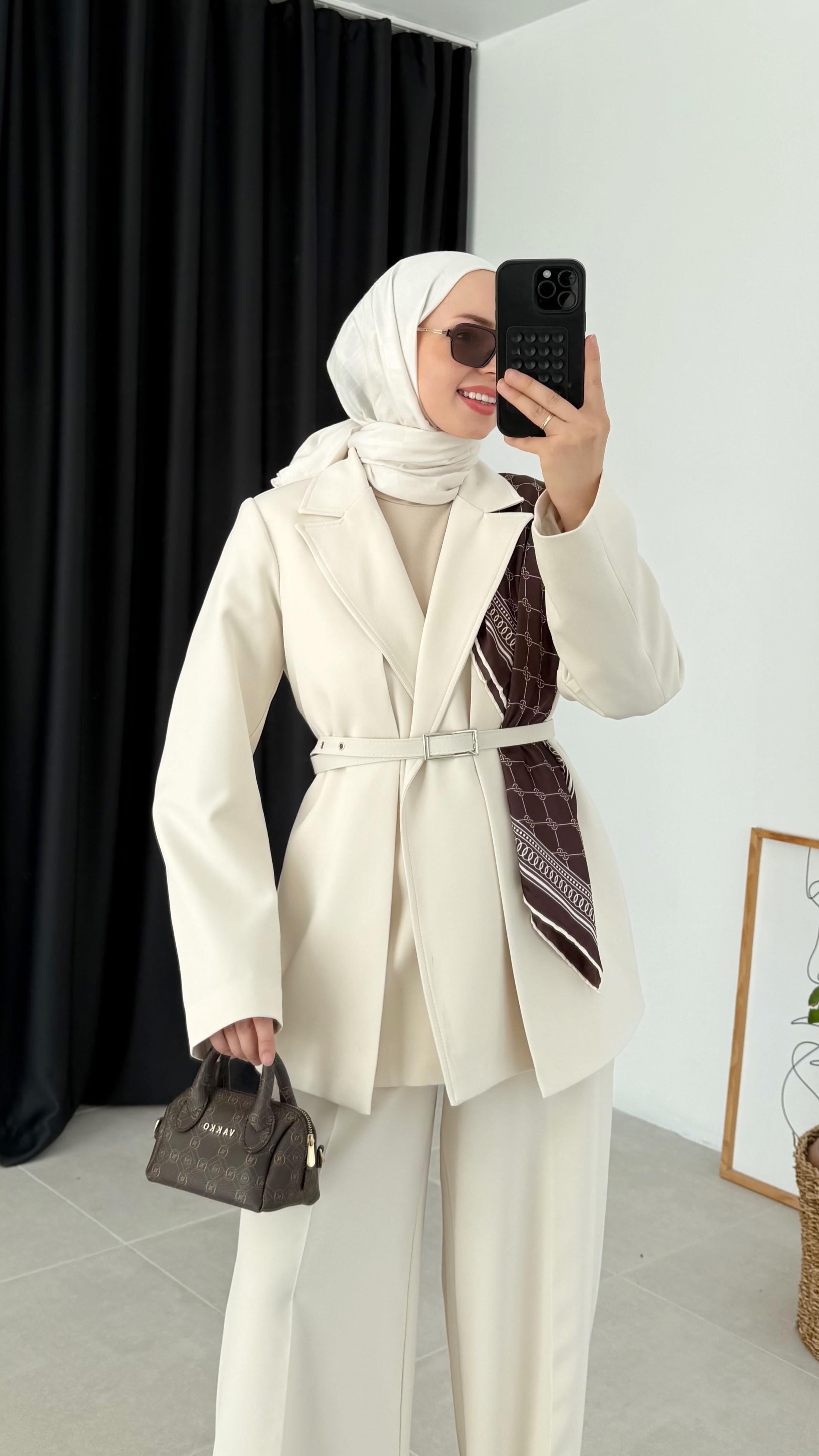 Erons Çift Yaka Taş Ceket Takım