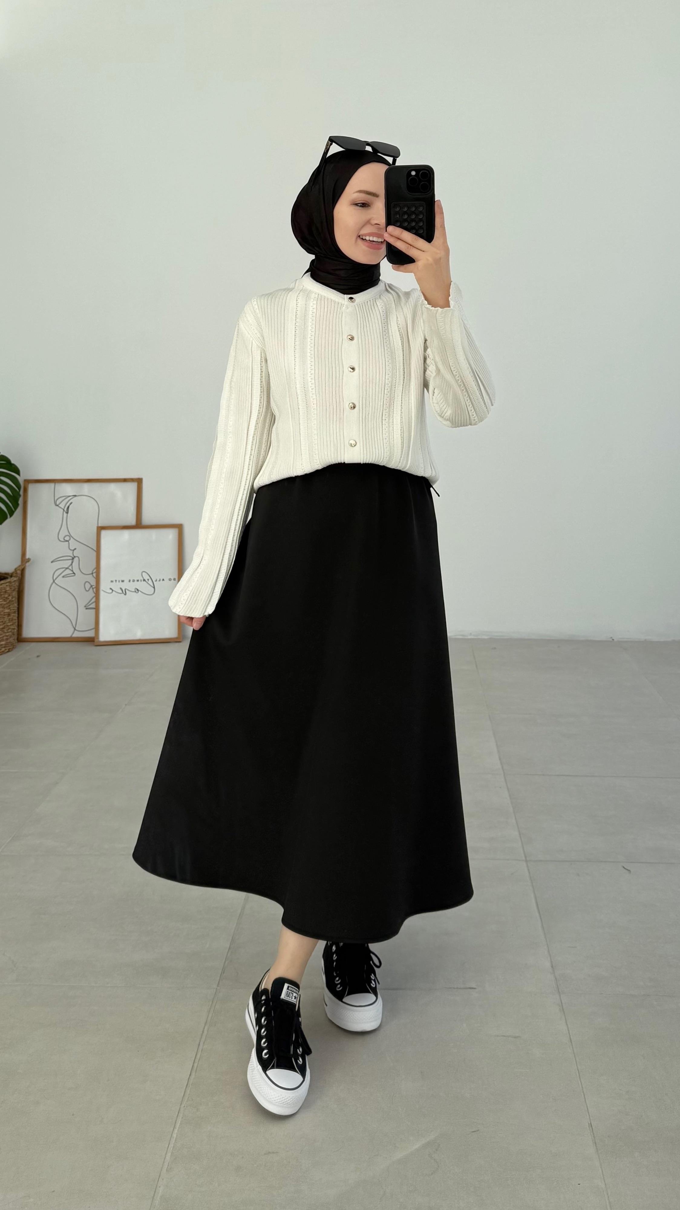 Falin Simli Beyaz Hırka