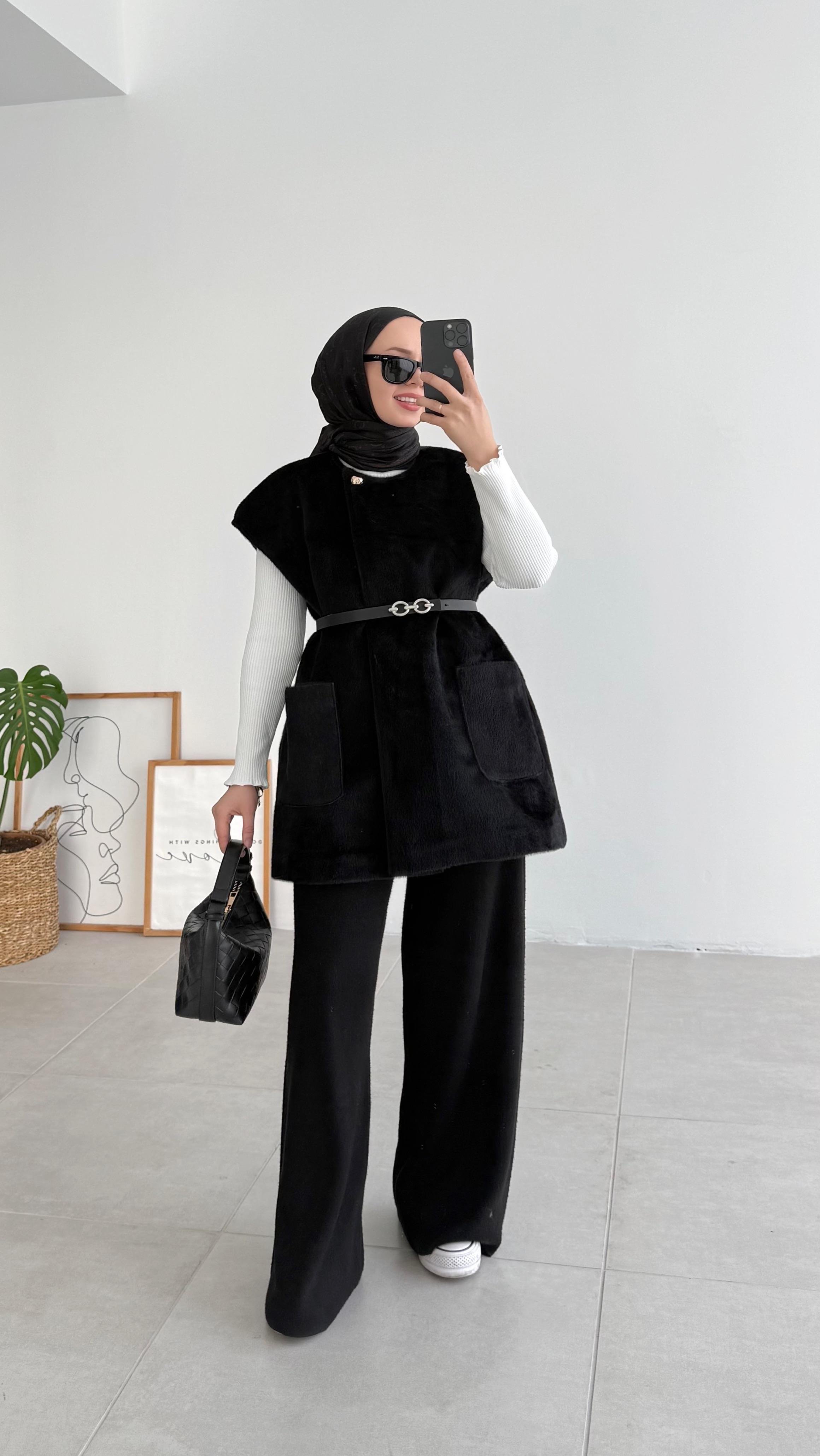 Fox Cepli Siyah Premıum Yelek