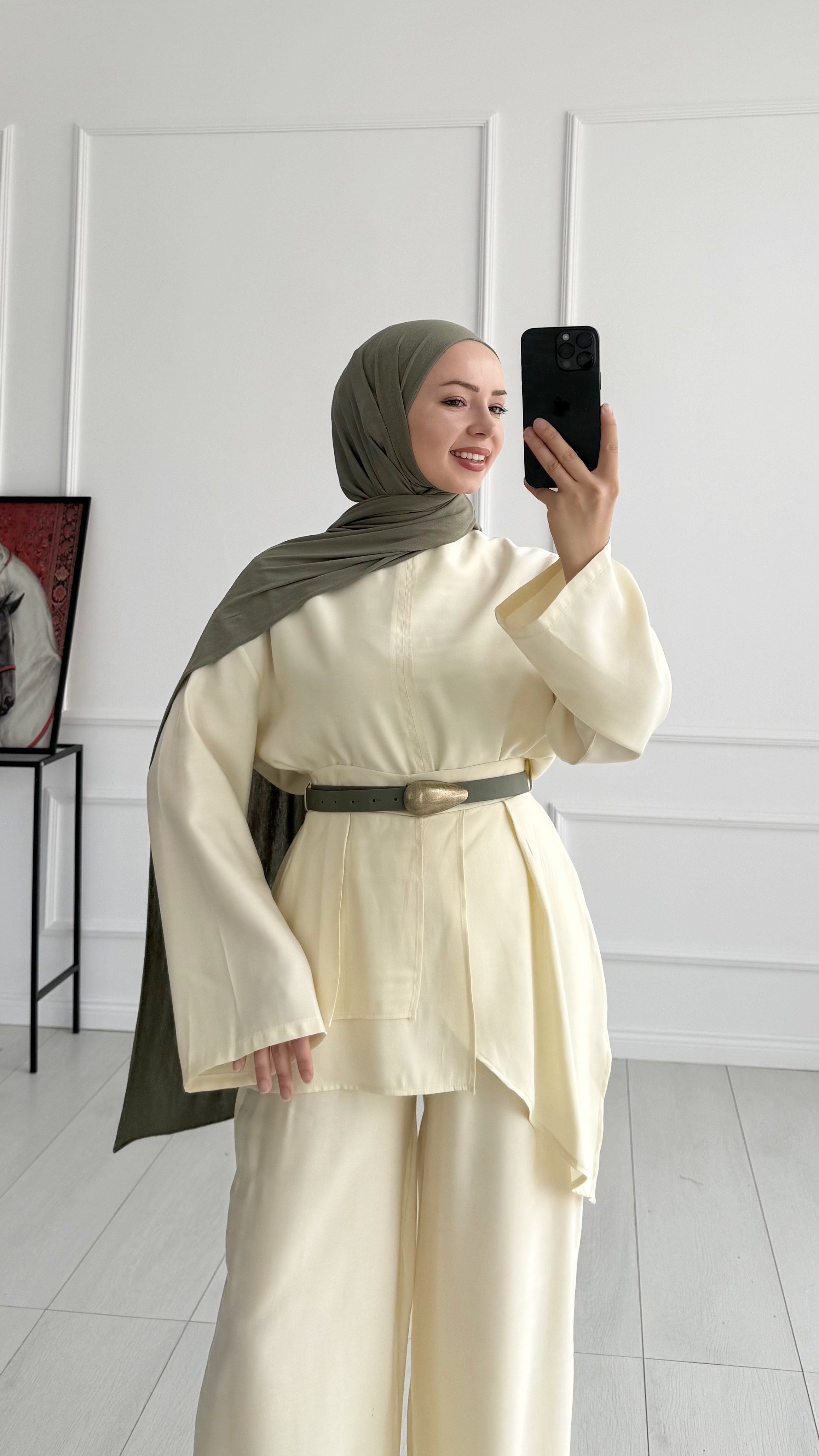 Geva Premıum Sarı Kemerli Pantolon Takım 