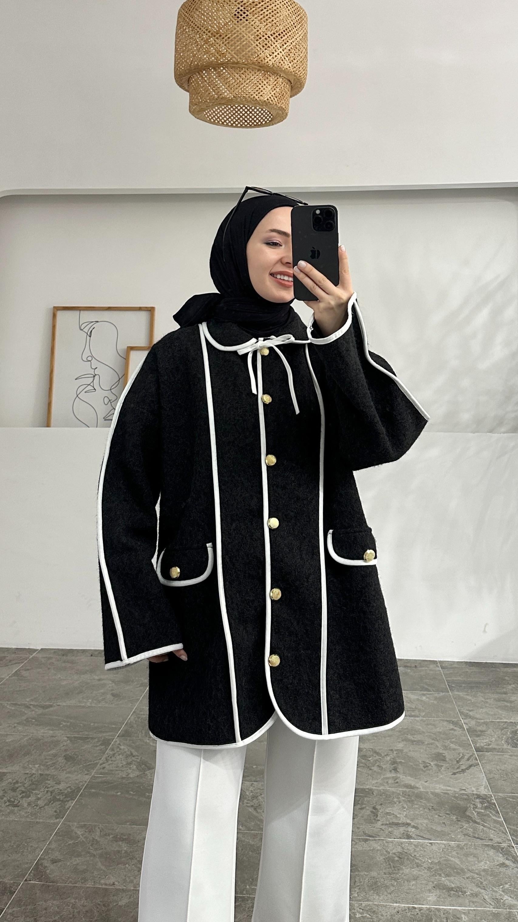 Hamety Teddy Siyah Ceket