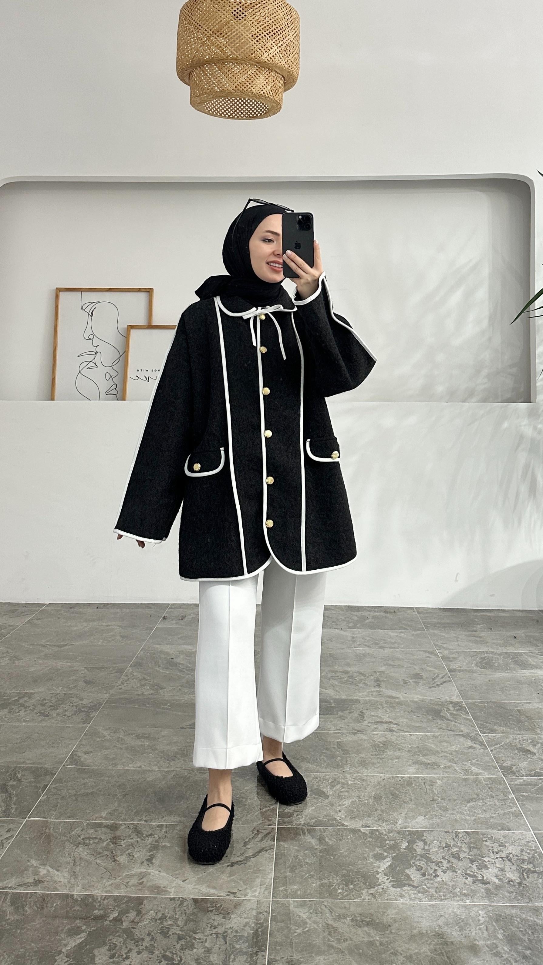 Hamety Teddy Siyah Ceket