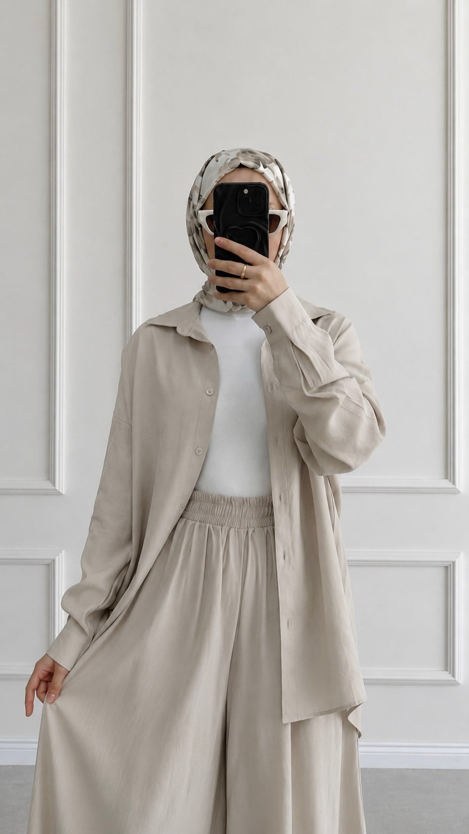 Hanka Oversize Bej Gömlek