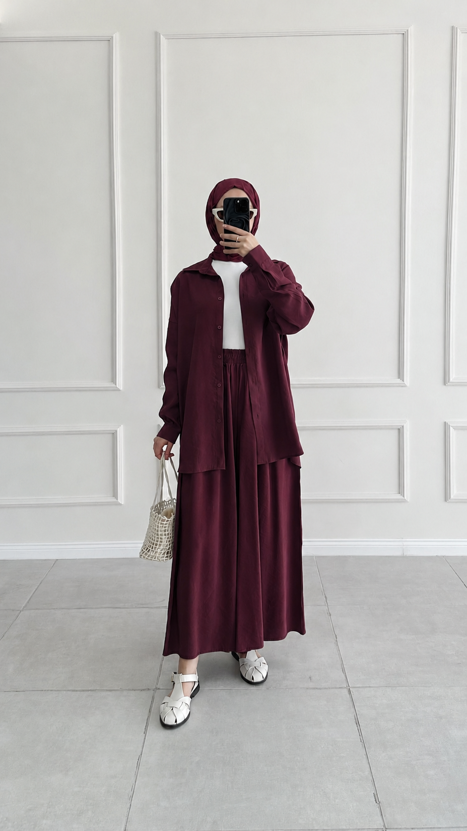 Hanka Oversize Mürdüm Gömlek