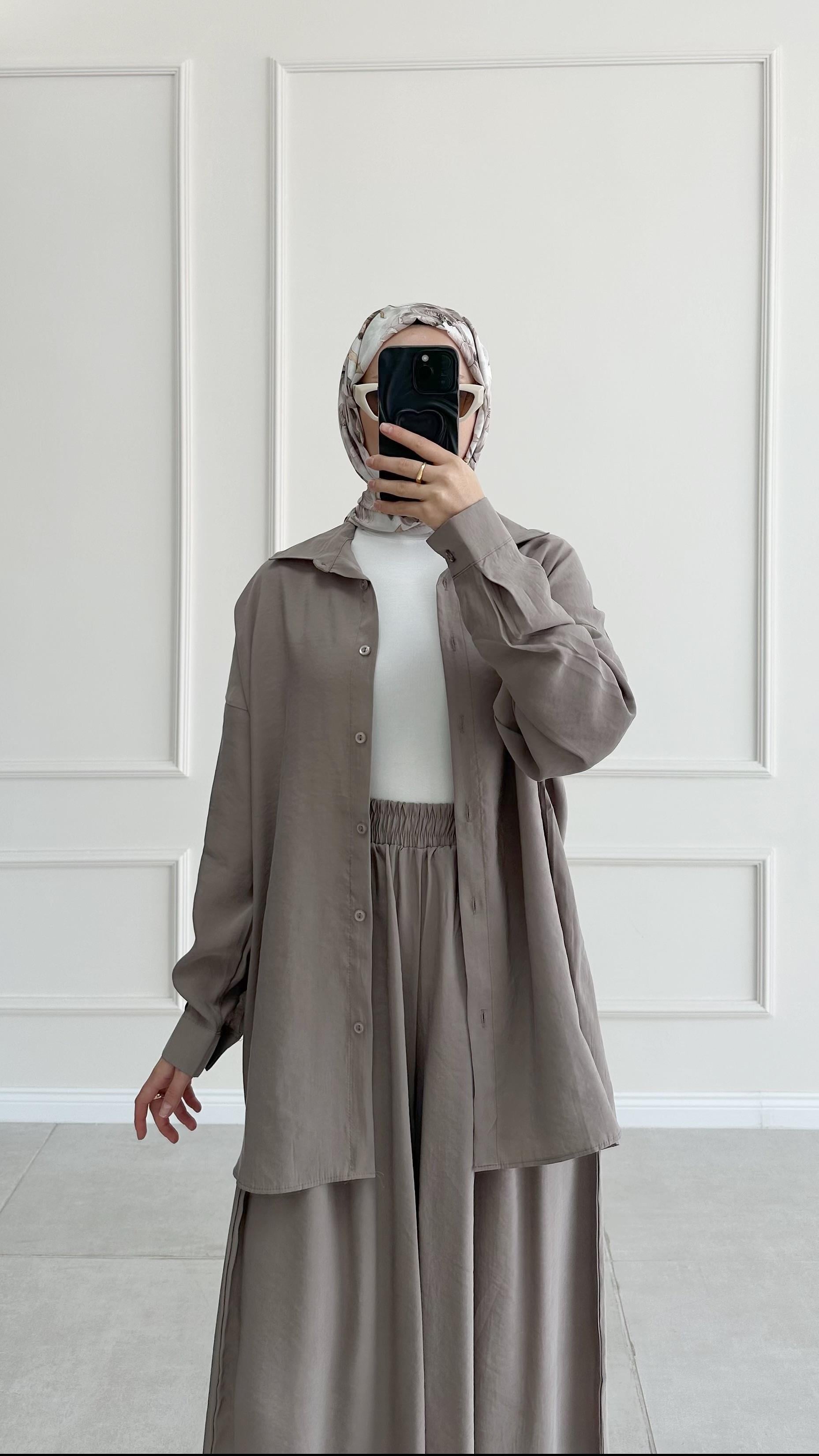 Hanka Oversize Vizon Gömlek