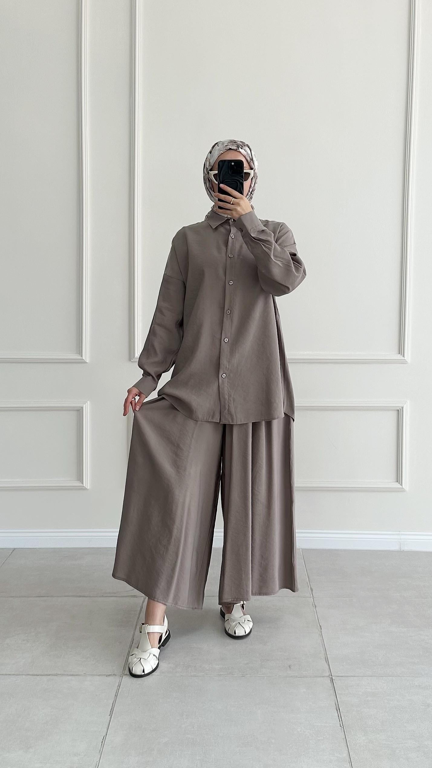 Hanka Oversize Vizon Gömlek