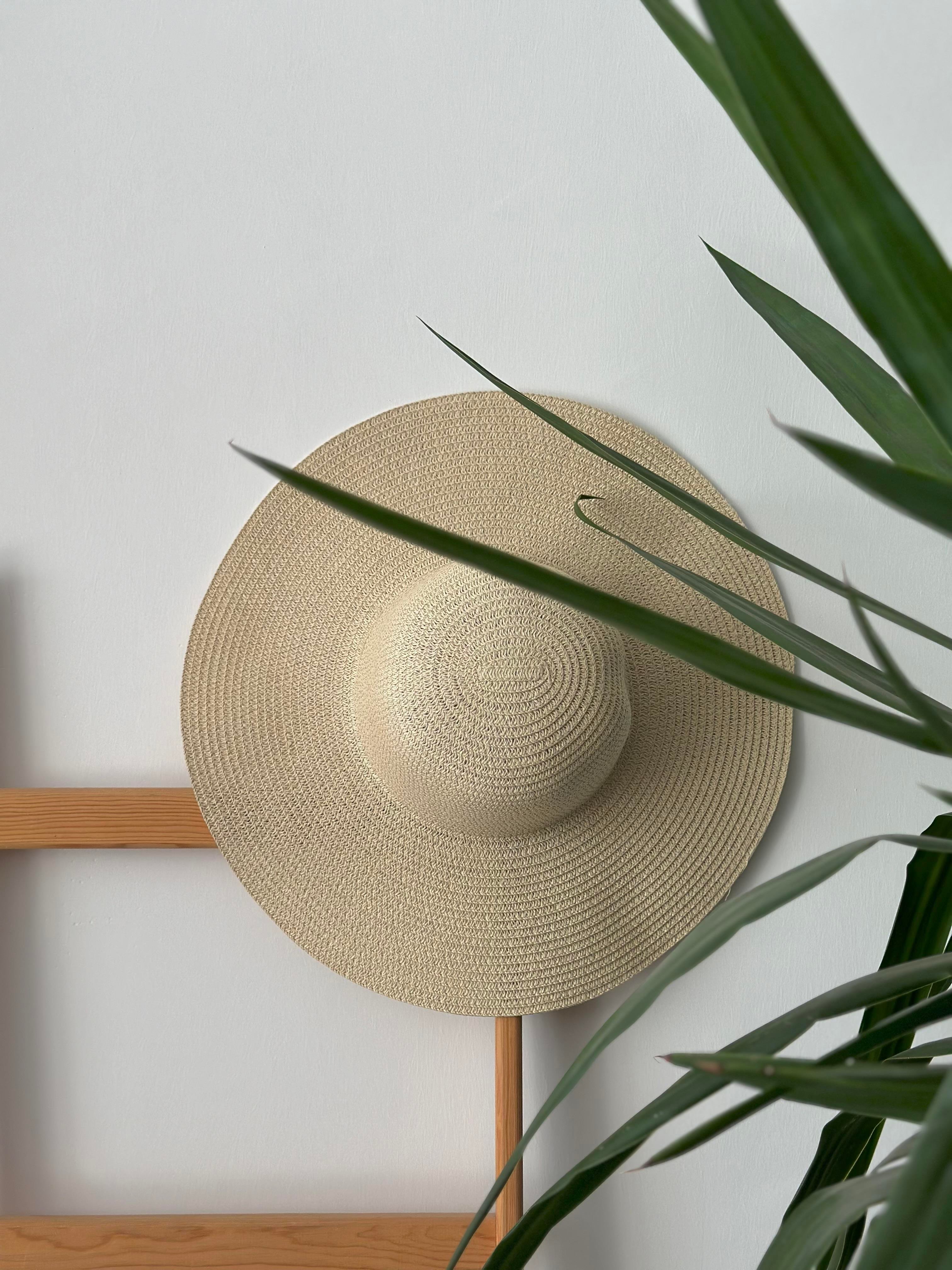 Hasır Krem Plaj Şapkası