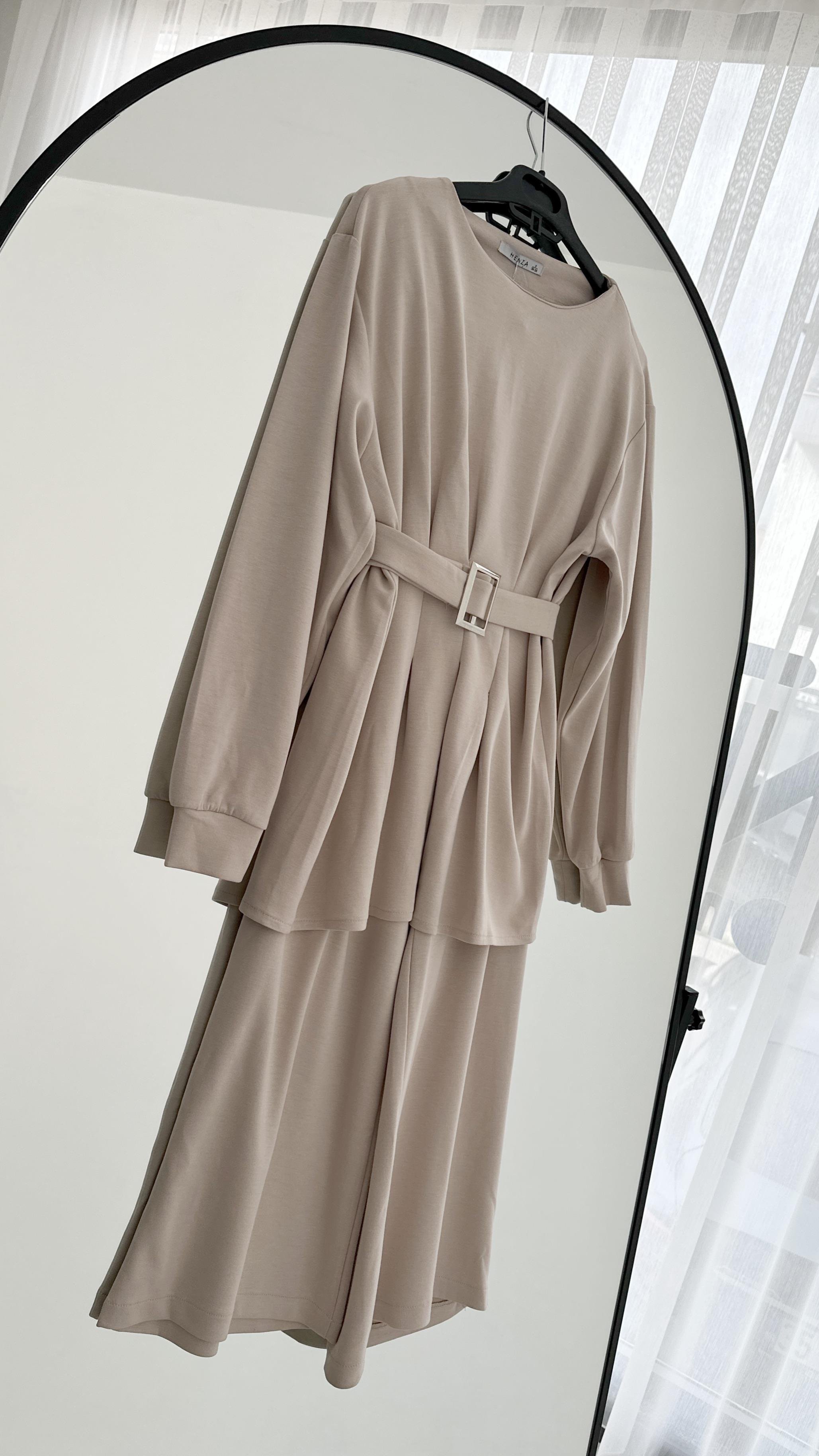 Holon Kuşaklı Pileli Oysho Taş Takım