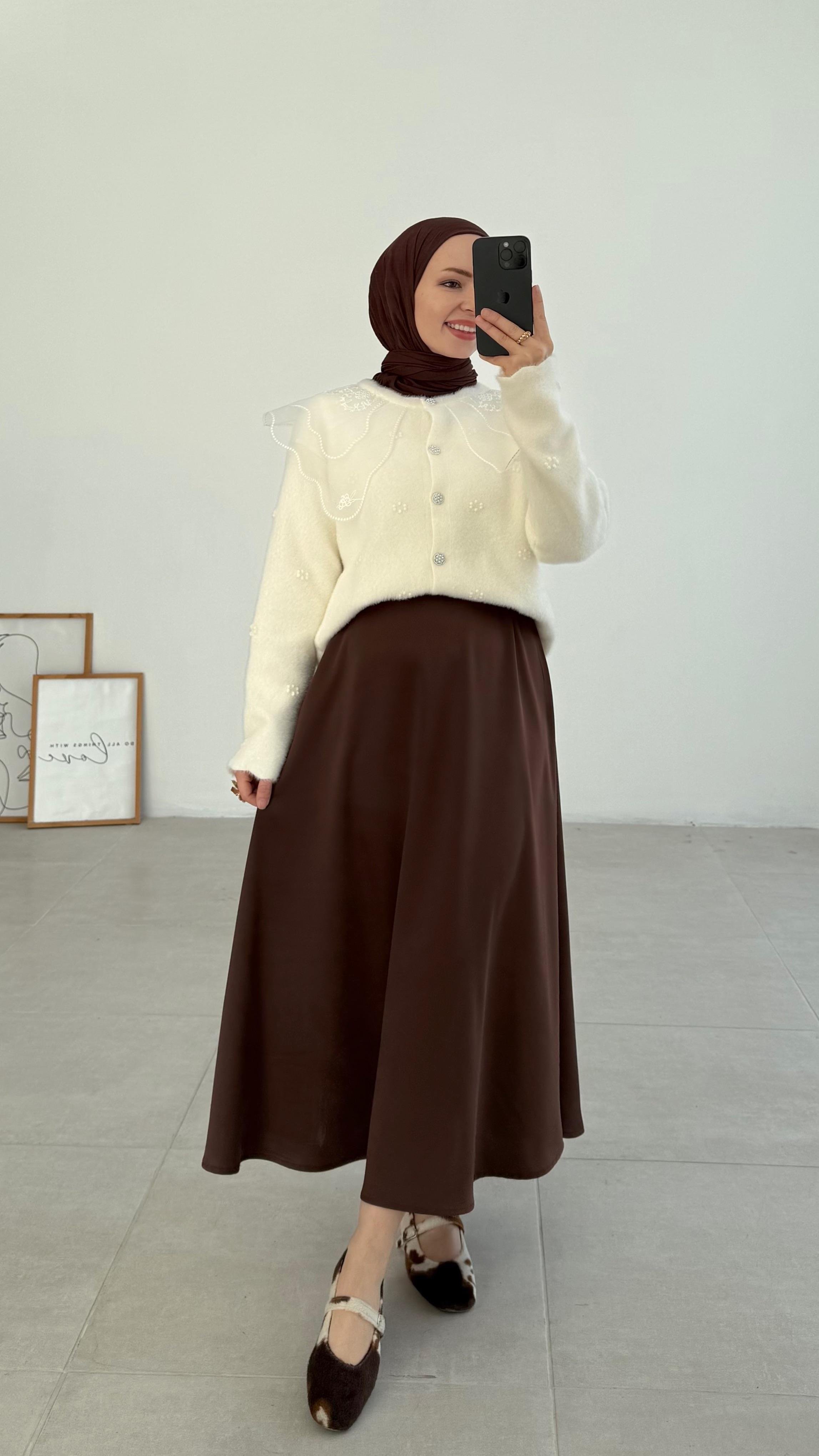 Kaley Bebe Yaka Beyaz Hırka 