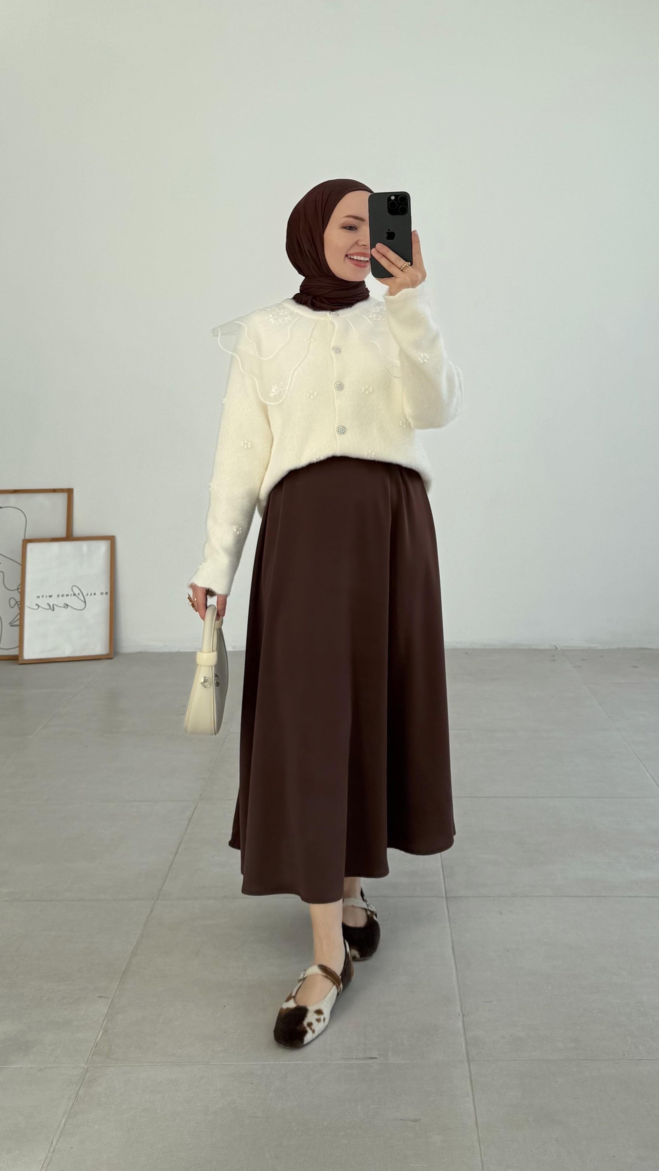 Kaley Bebe Yaka Beyaz Hırka 