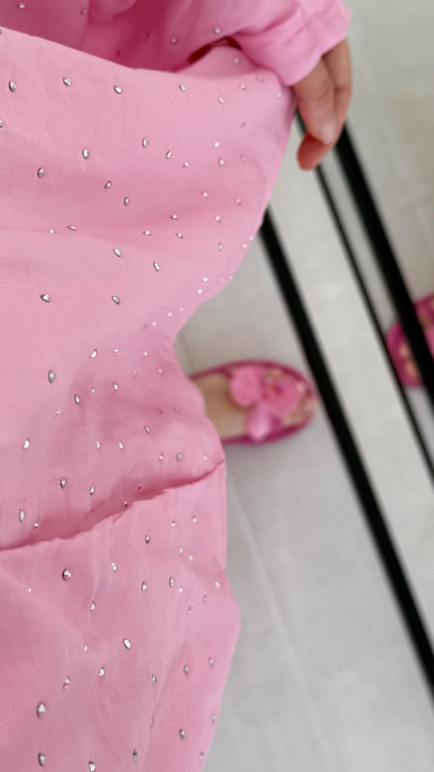 Kanes Pullu Pembe Müslin Takım