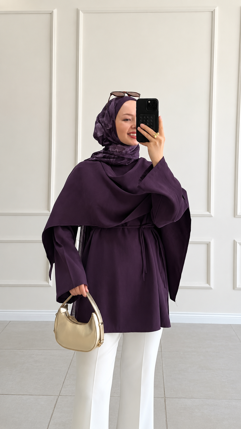 Lisa Pelerin Detaylı Tasarım Bordo(ÖN SİPARİŞ ÜRÜNÜDÜR) Tunik