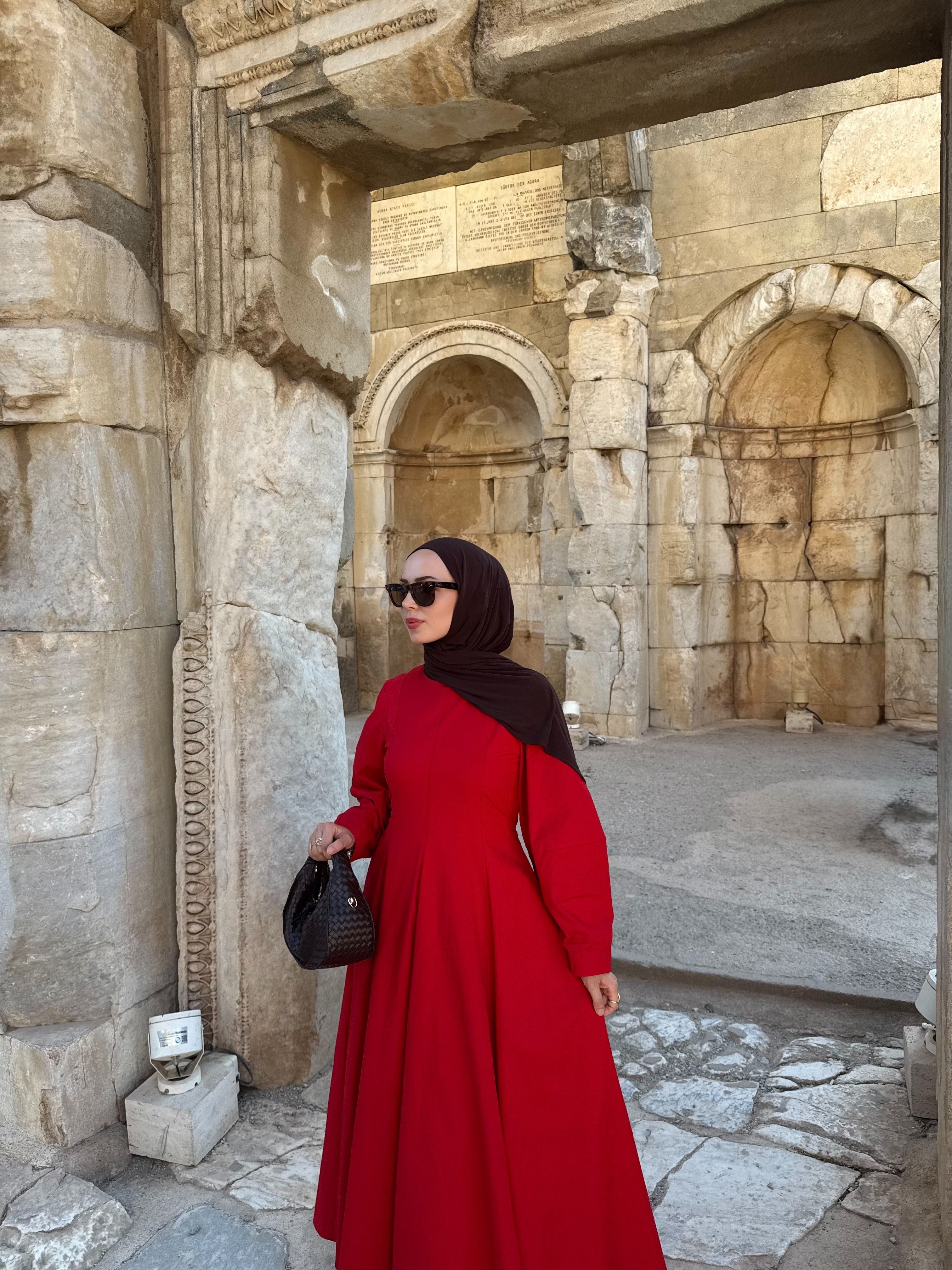 Maysa Kırmızı Premıum Elbise 